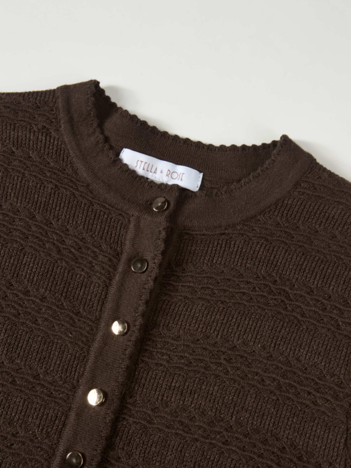 Peplum Cardigan - Brown