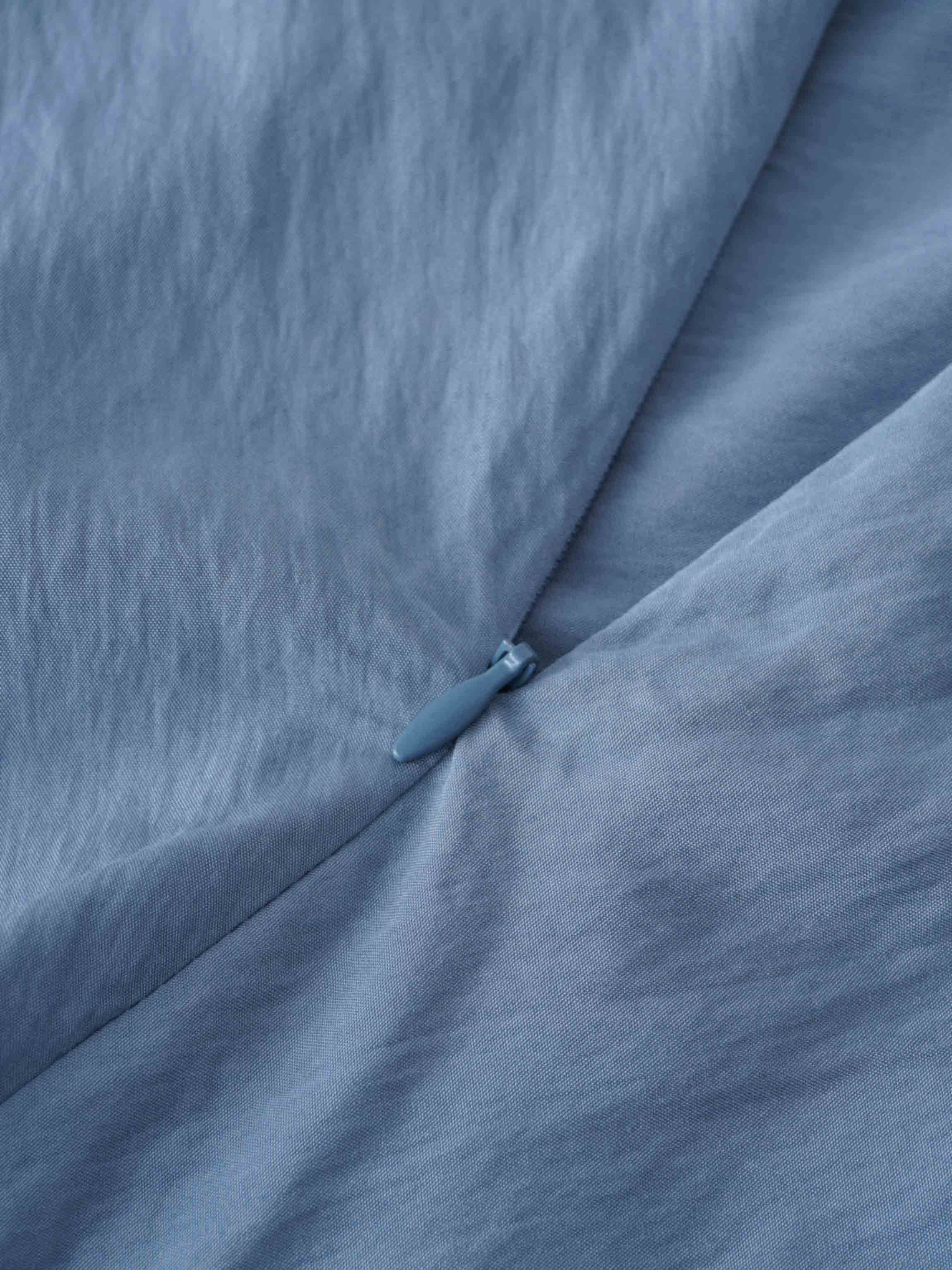 Crinkle Cotton Skirt 37"-Robin Blue