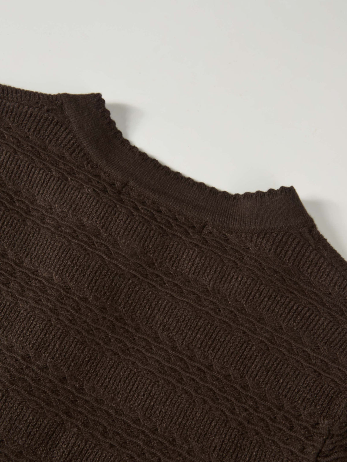 Peplum Cardigan - Brown