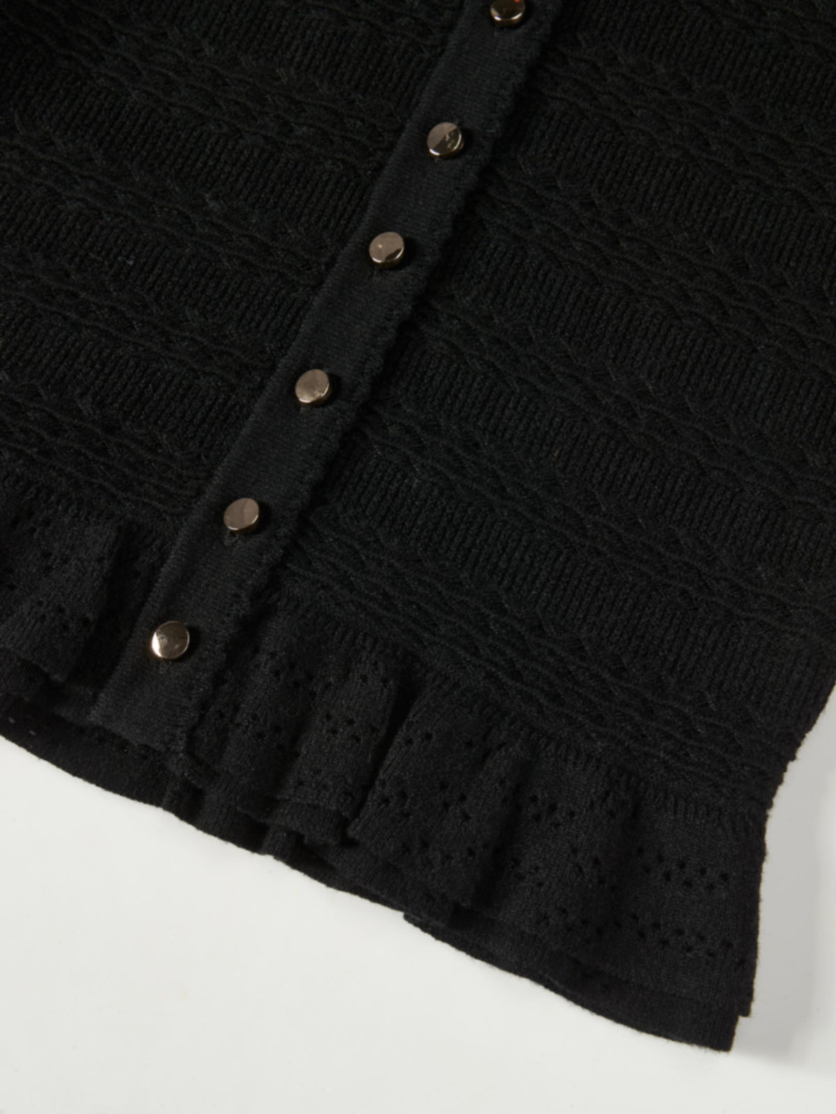 Peplum Cardigan - Black