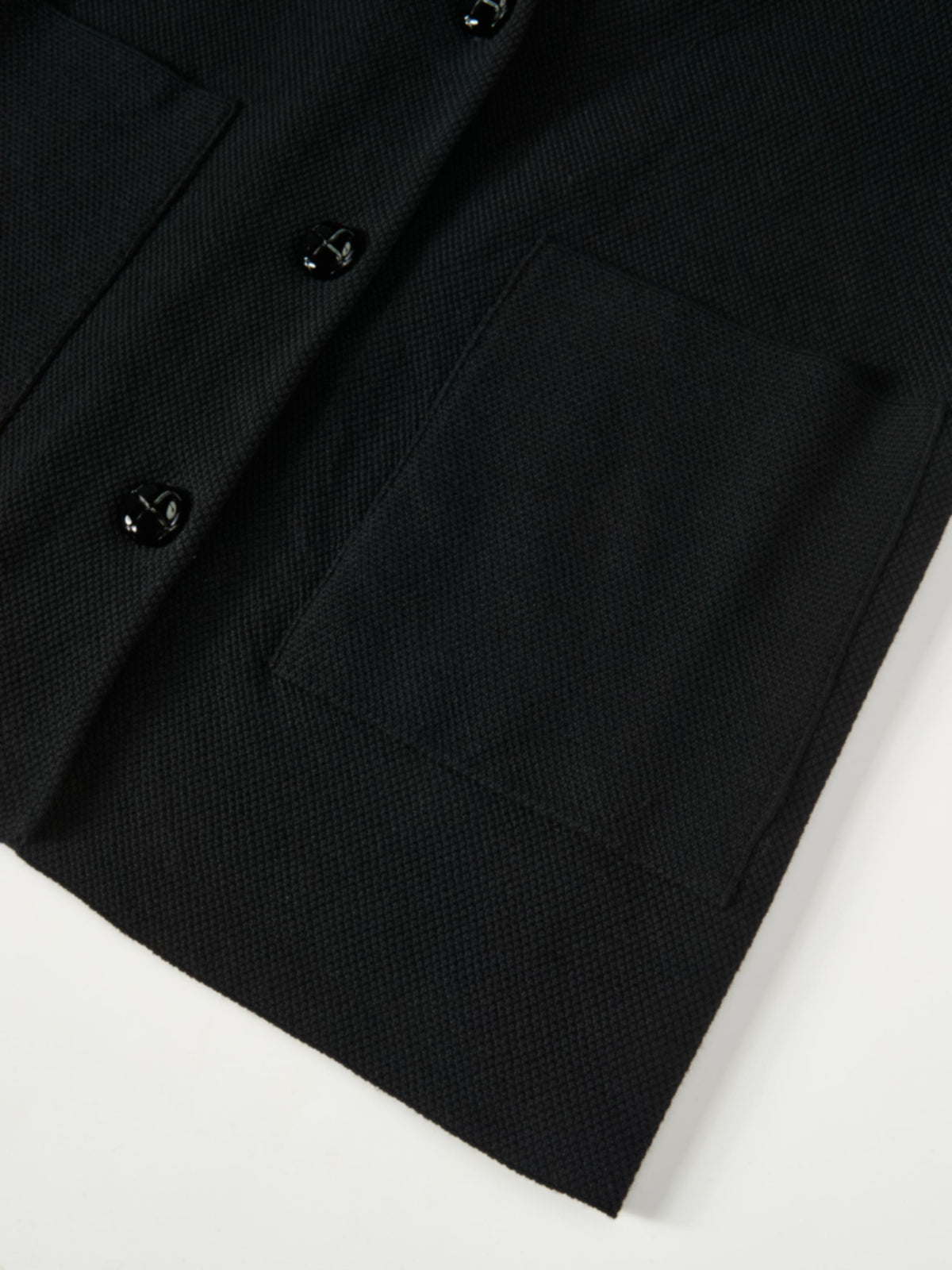 Knit Boxy Blazer - Black