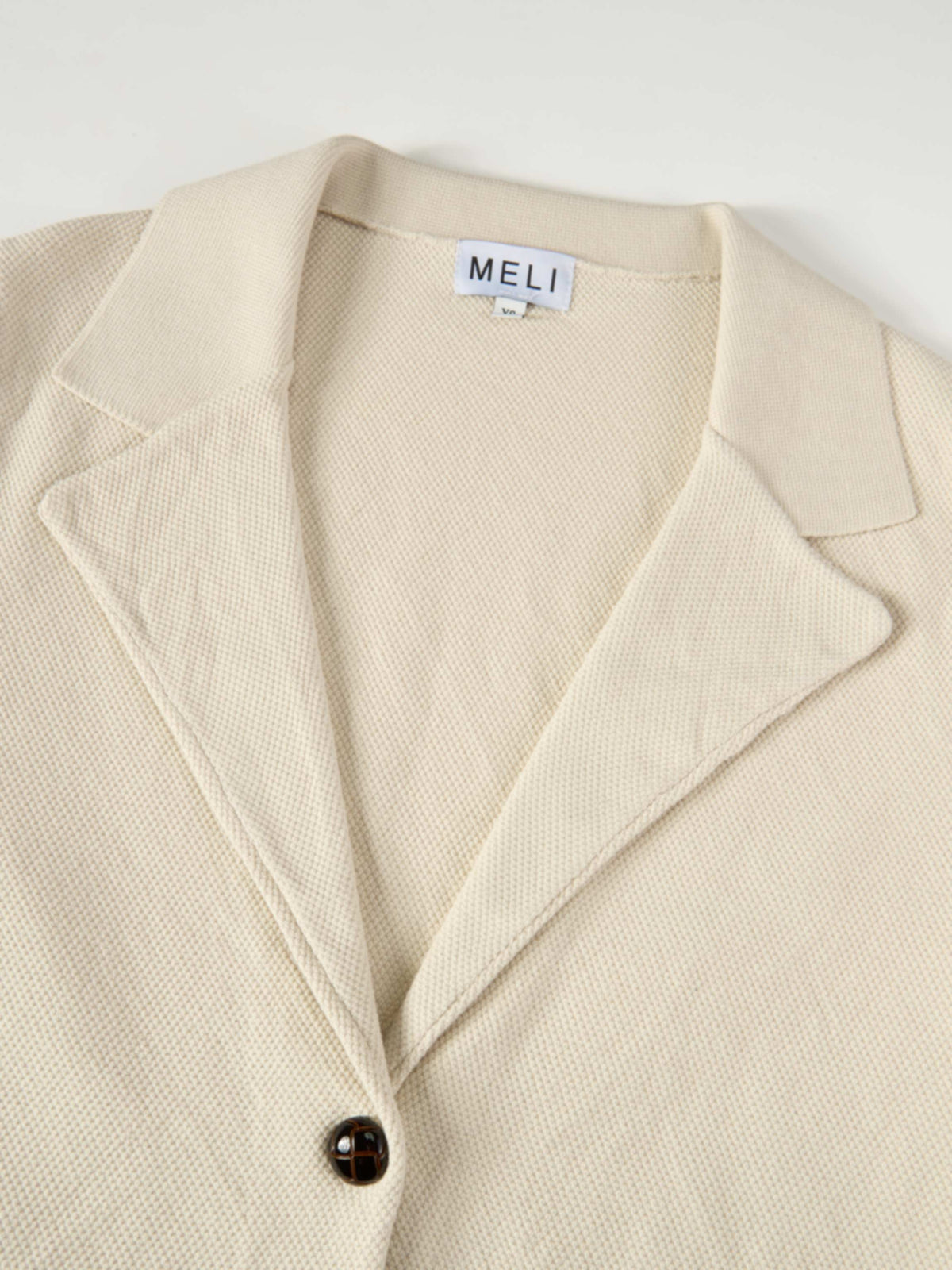 Knit Boxy Blazer - Cream