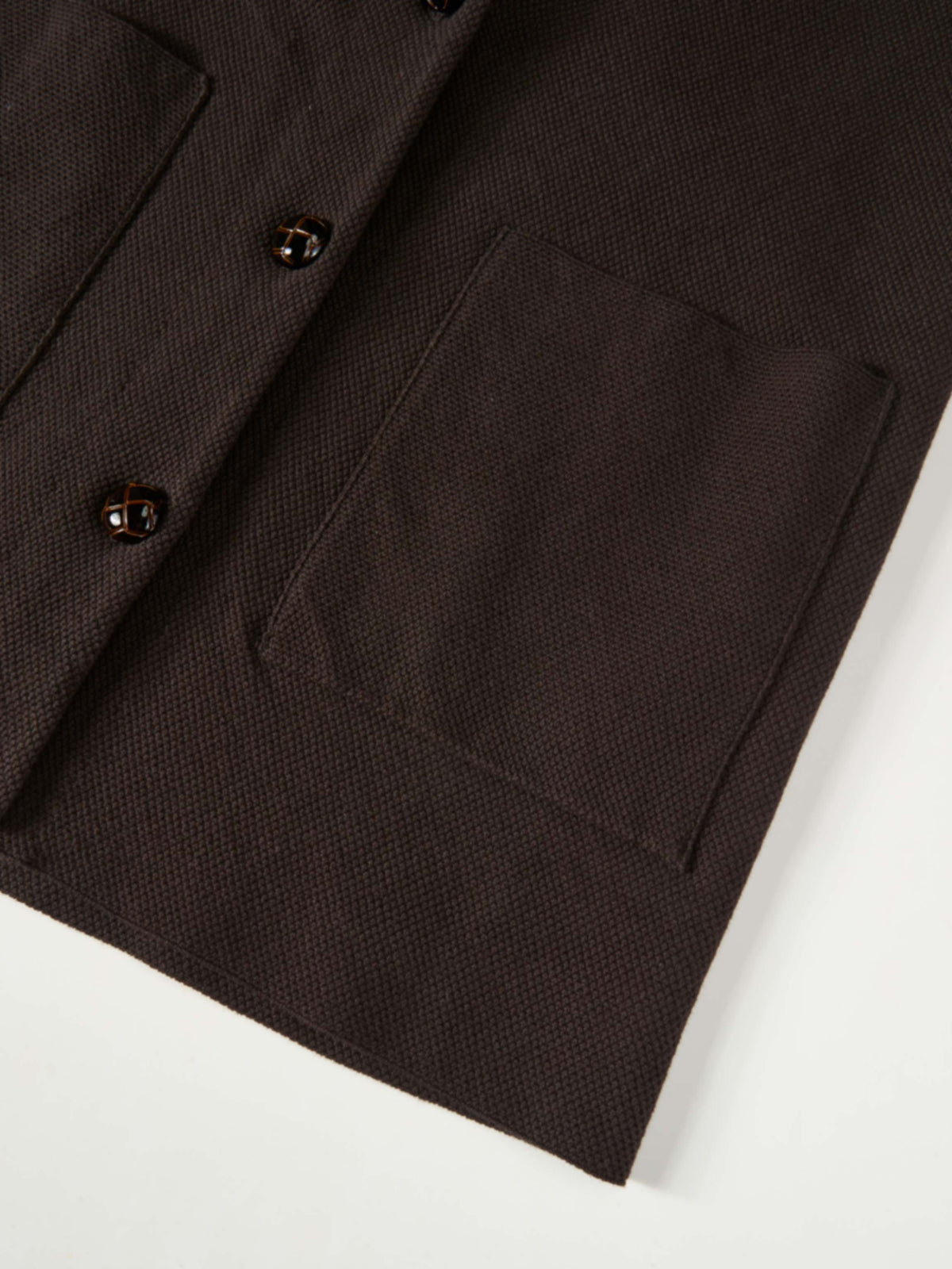 Knit Boxy Blazer - Brown