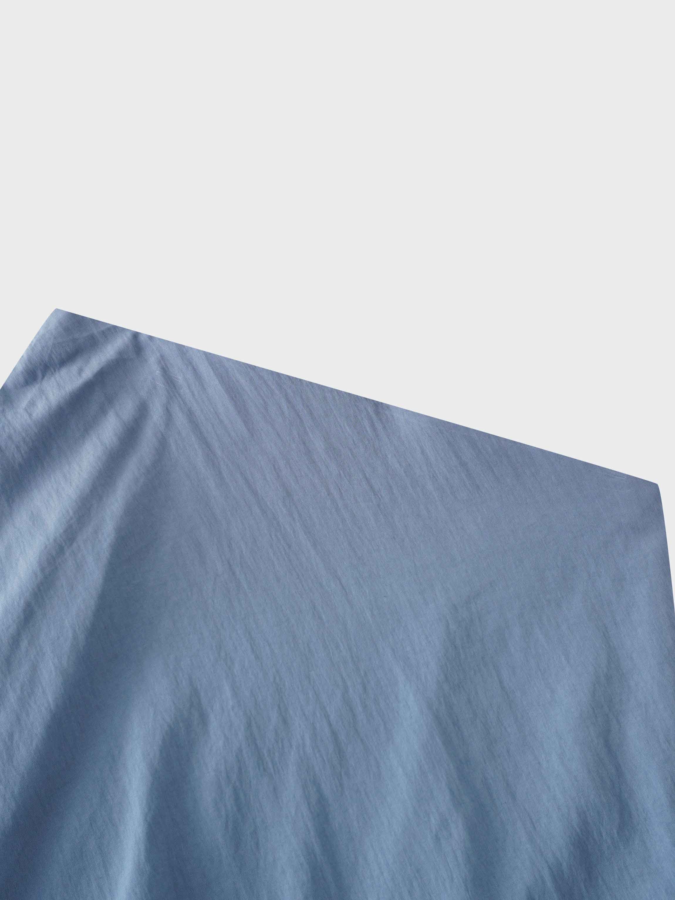 Crinkle Cotton Skirt 37"-Robin Blue