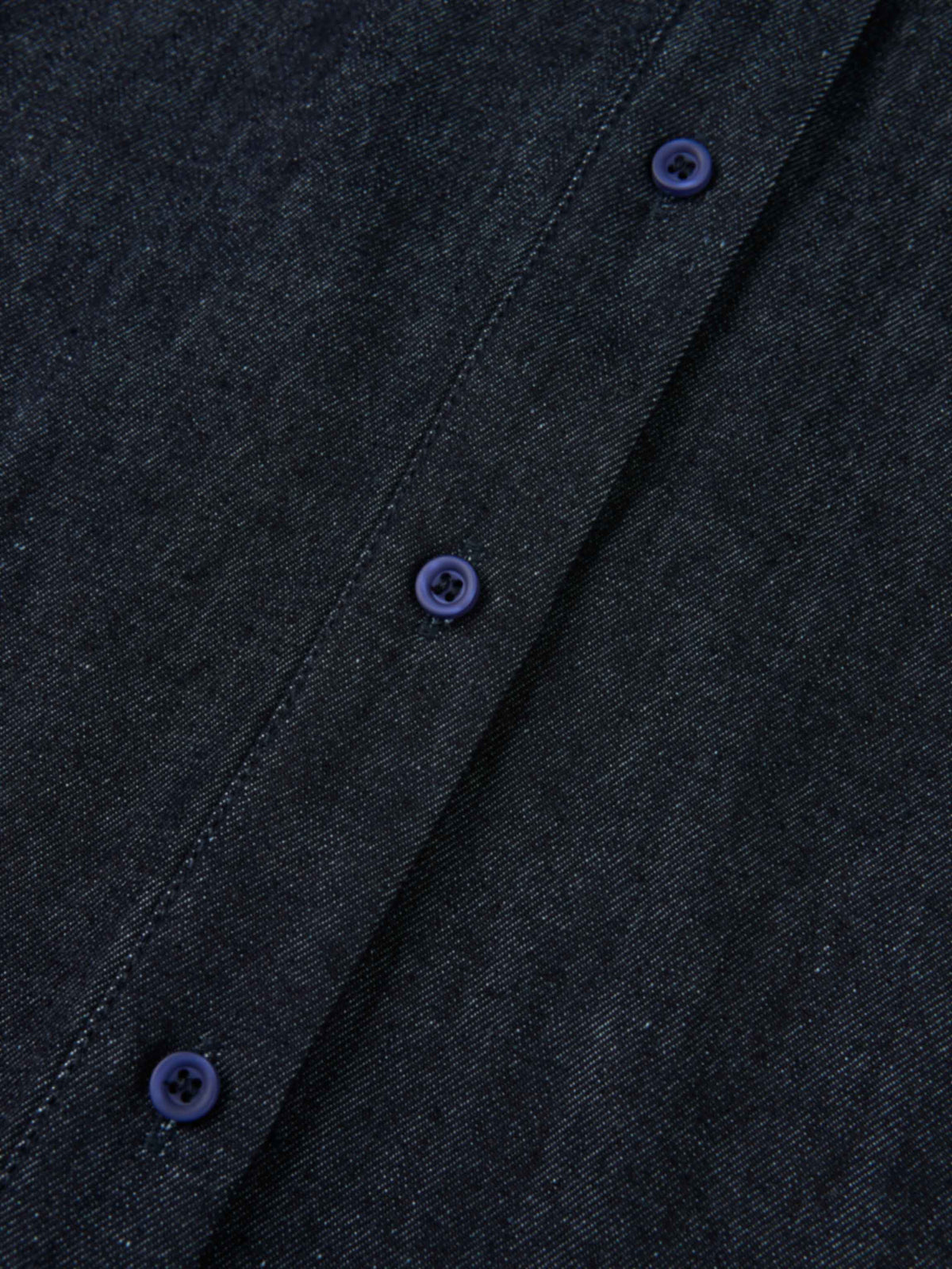 Knit Pocket Denim Dress - Blue