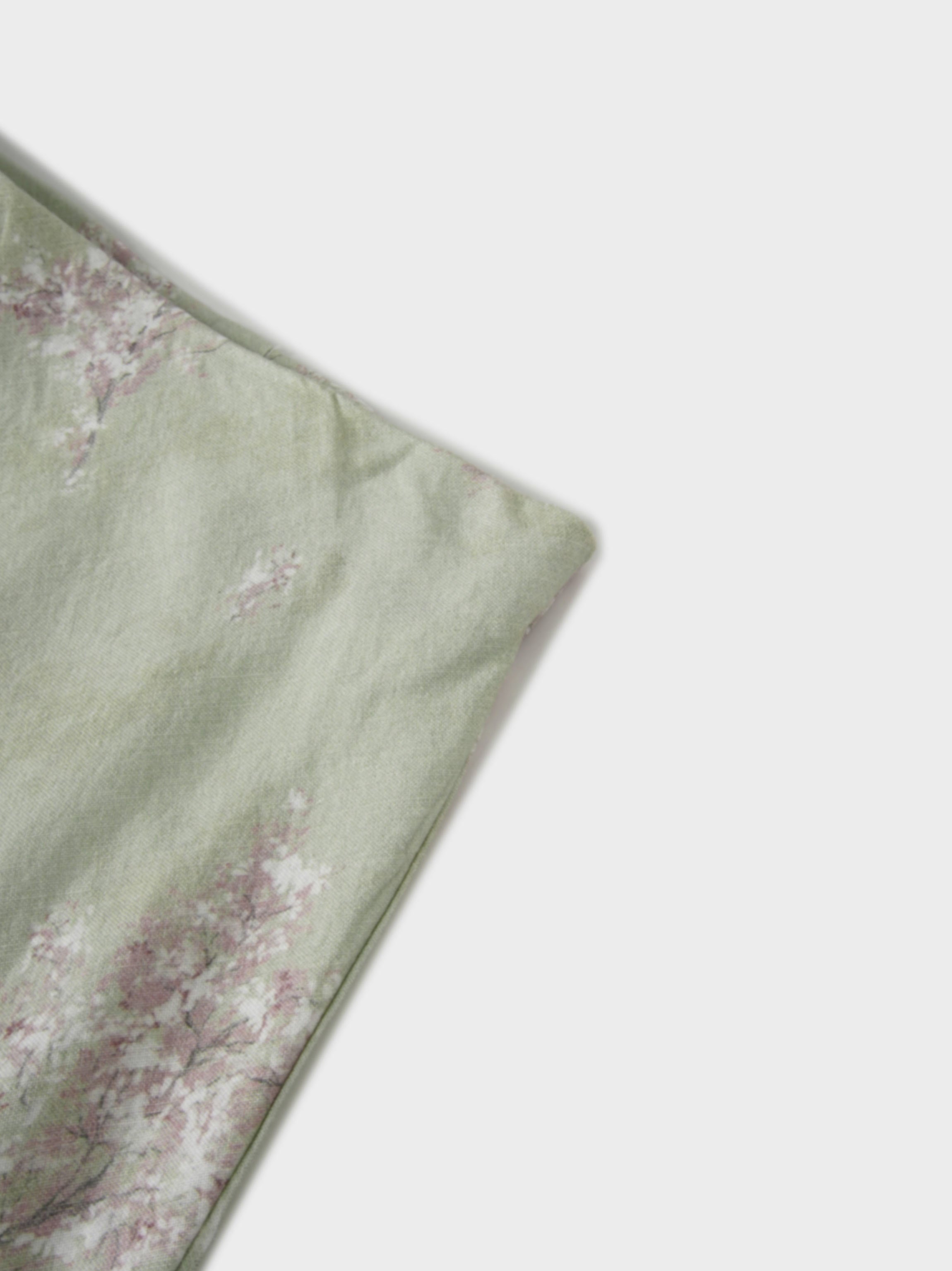 Printed Linen Blend Slip Skirt-Soft Floral