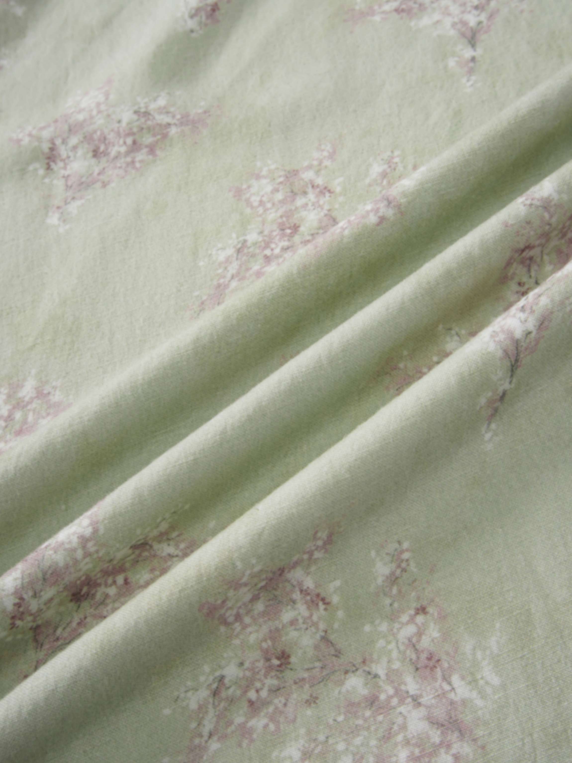 Printed Linen Blend Slip Skirt-Soft Floral