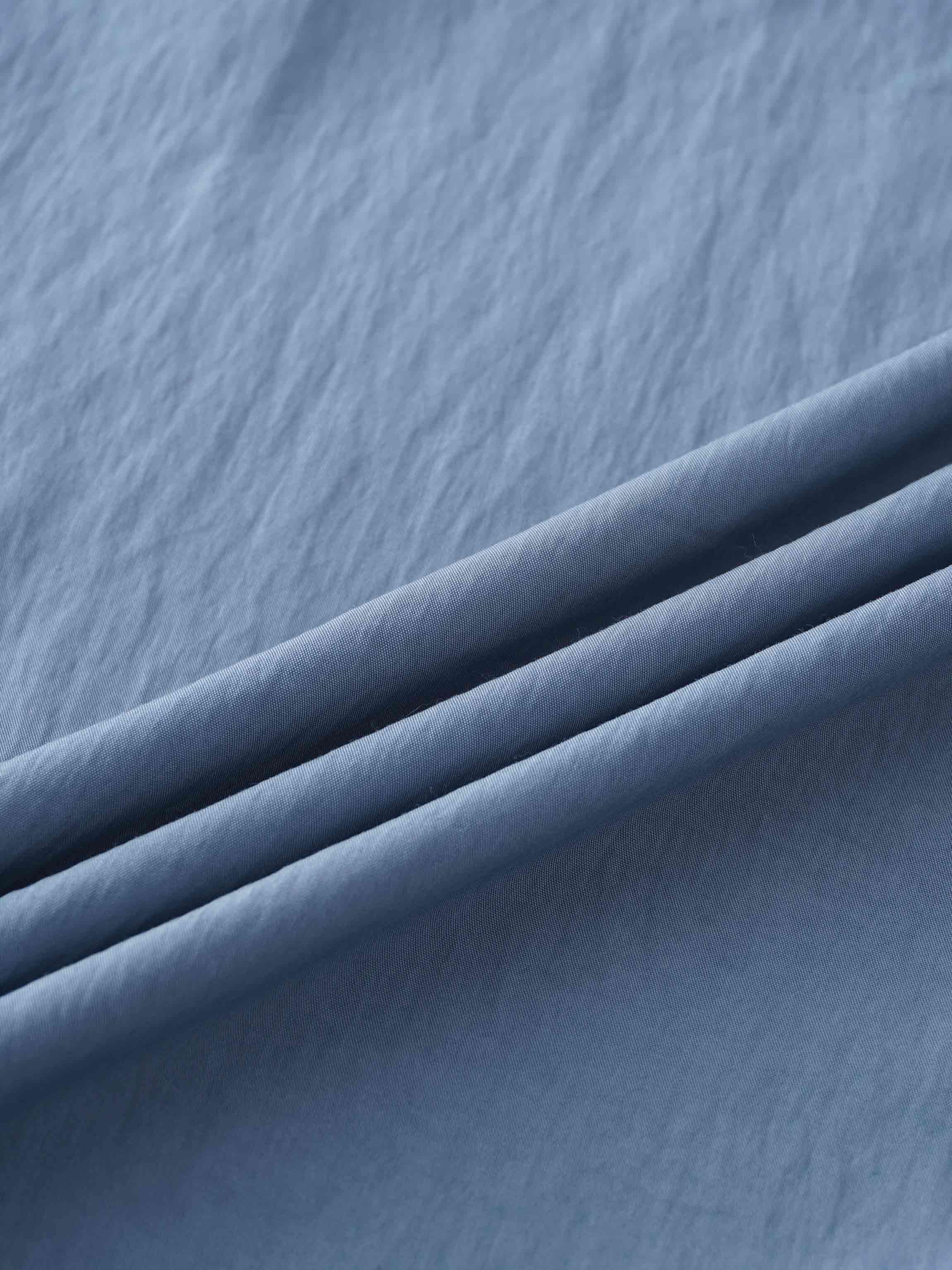 Crinkle Cotton Skirt 37"-Robin Blue