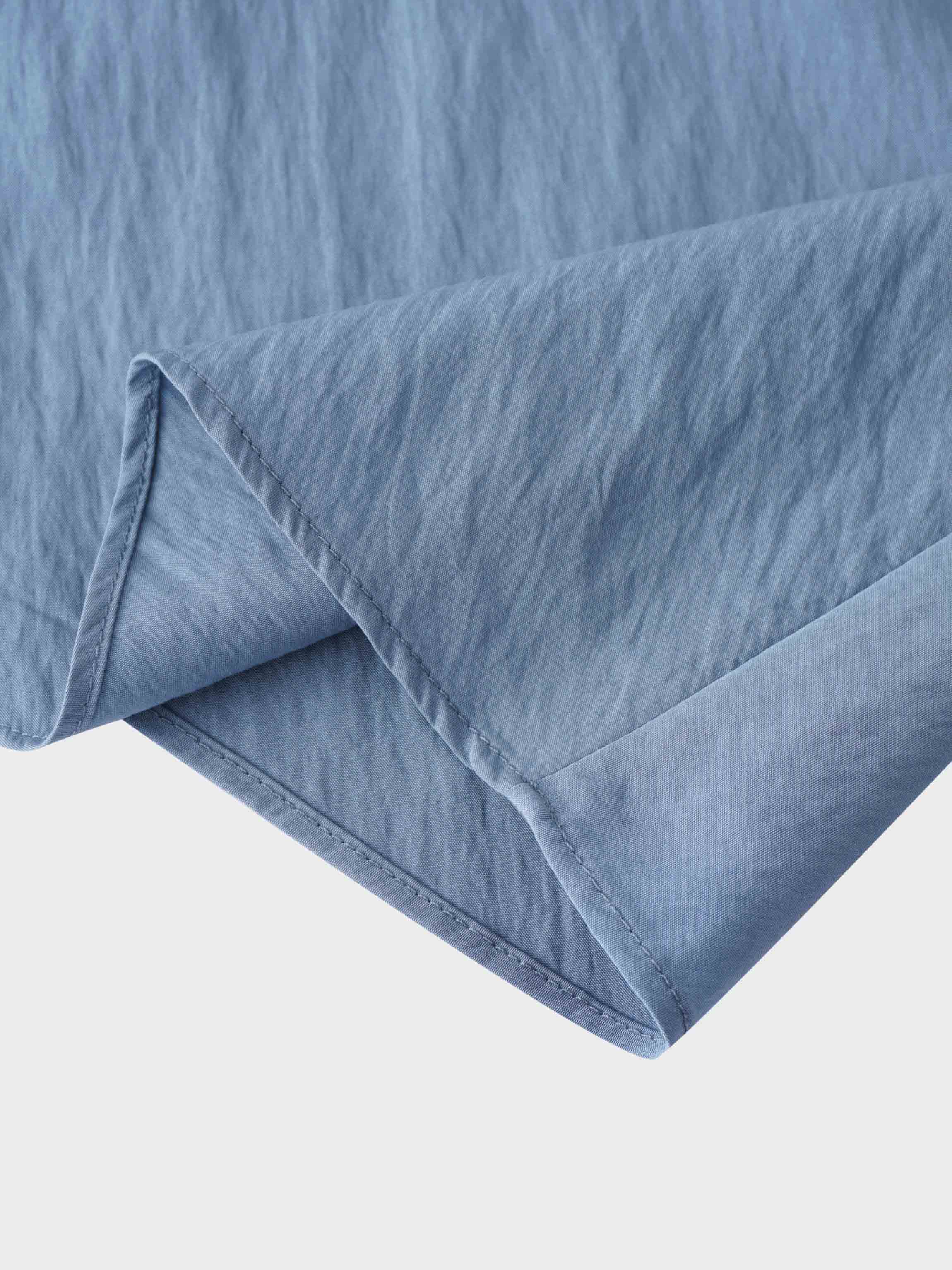 Crinkle Cotton Skirt 37"-Robin Blue