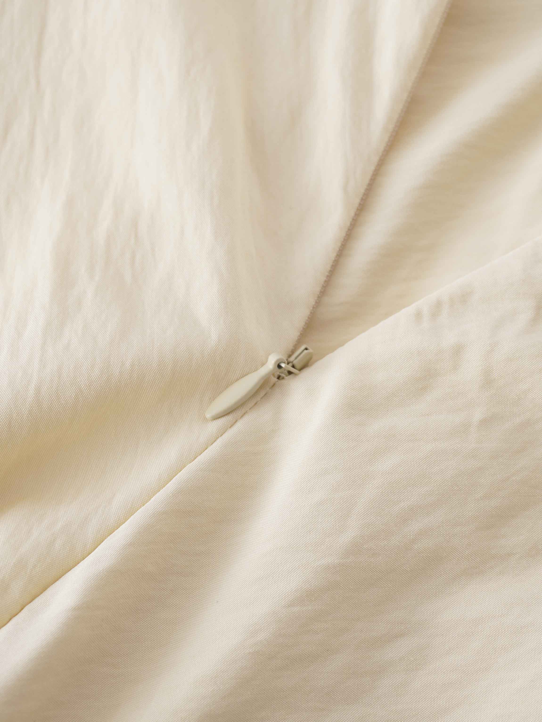 Crinkle Cotton Skirt 37"-Pale Yellow