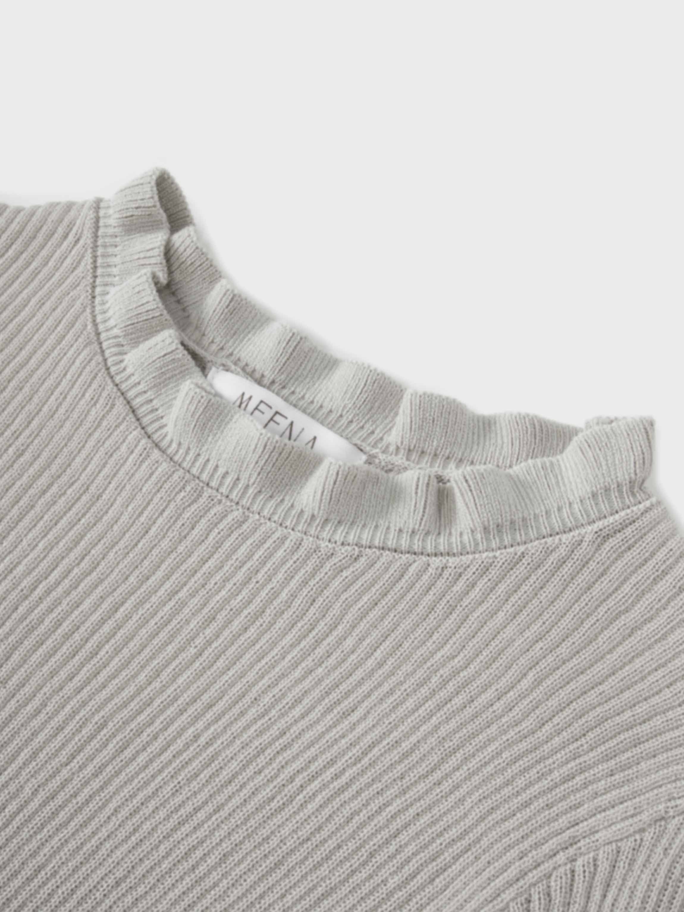 Ruffle Sweater-Ice Latte