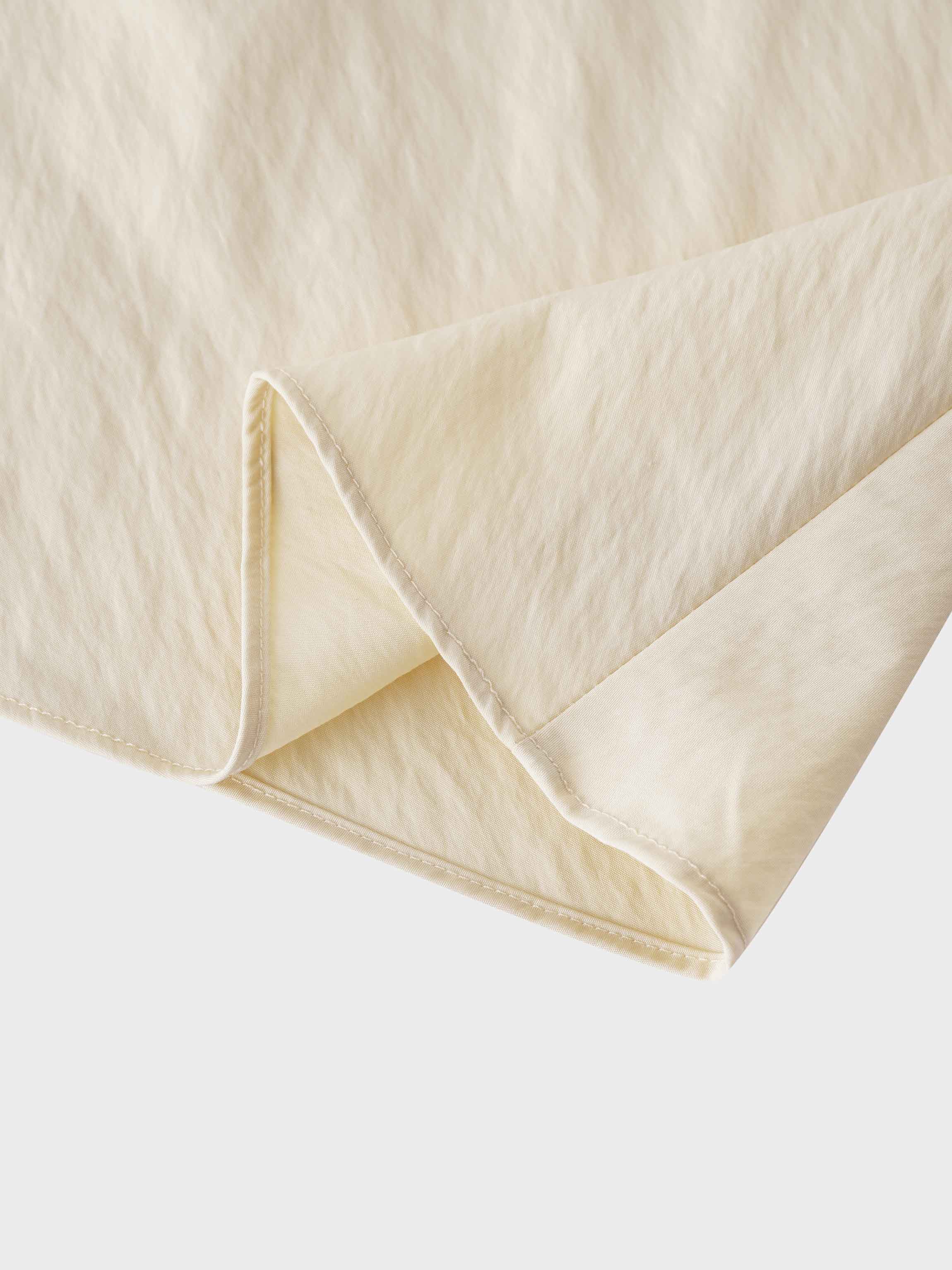 Crinkle Cotton Skirt 37"-Pale Yellow