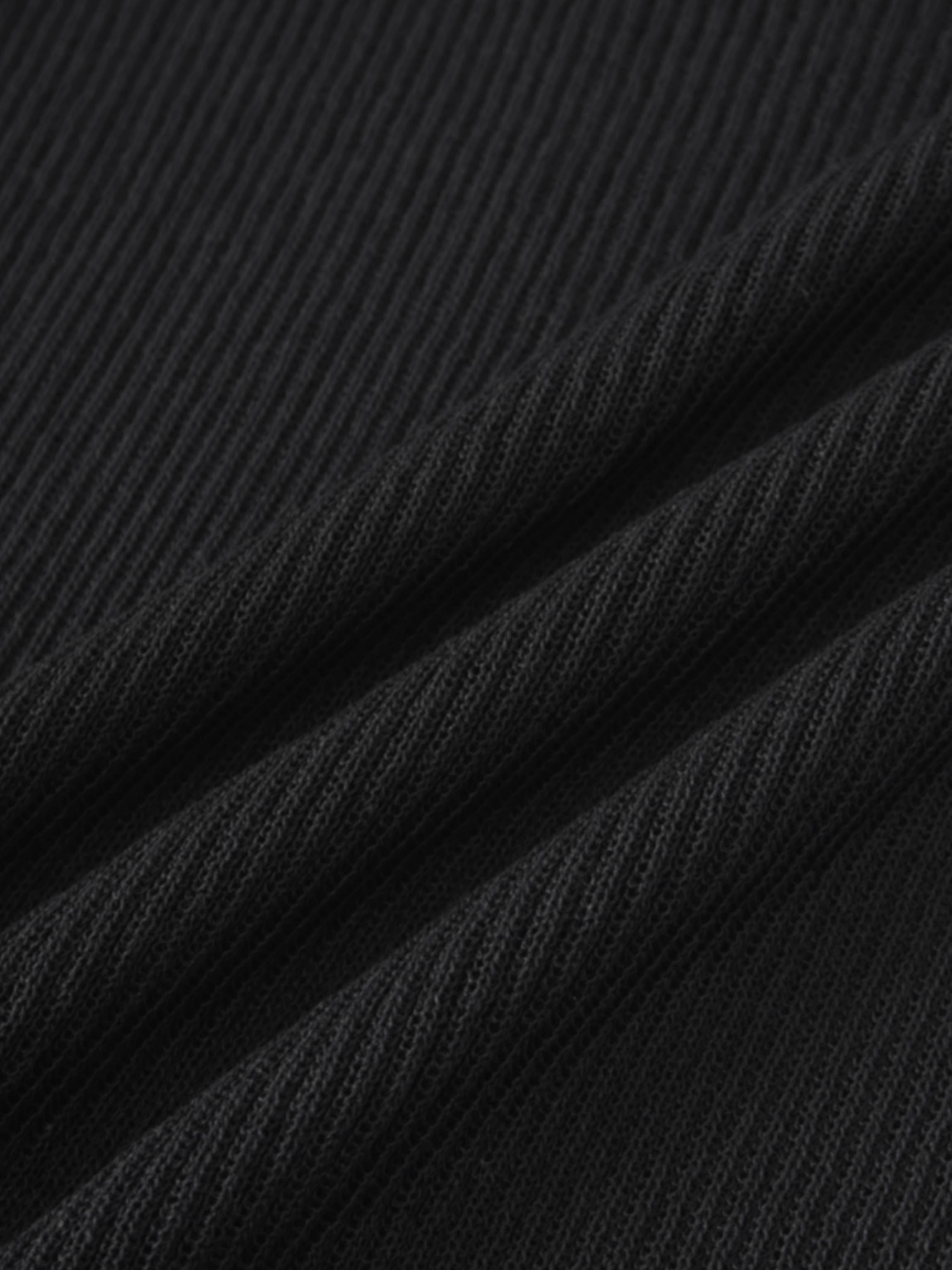 Ruffle Sweater-Black