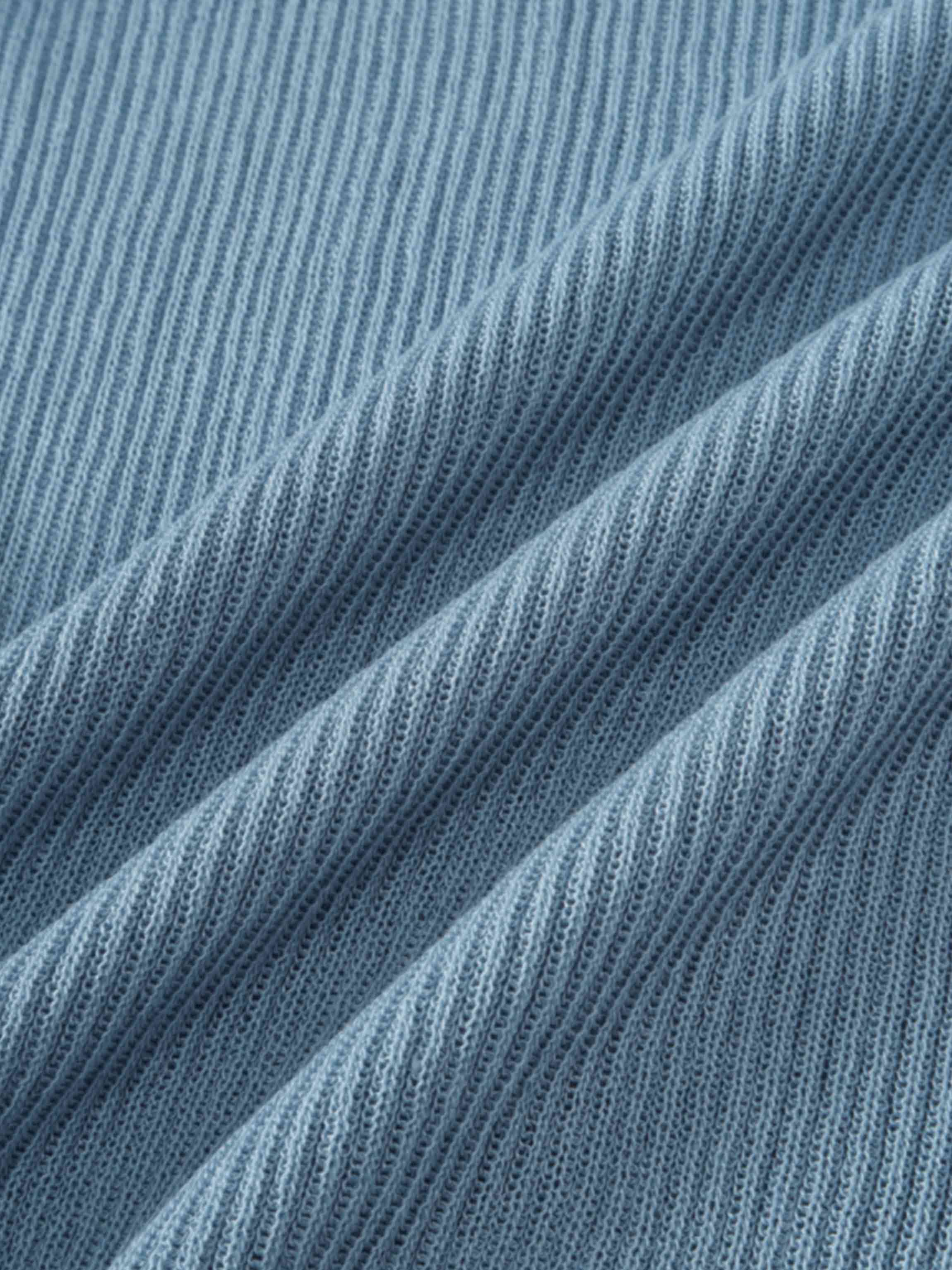 Ruffle Sweater-Light Blue