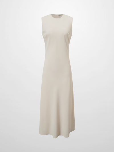 Crepe Slip Dress-Ivory