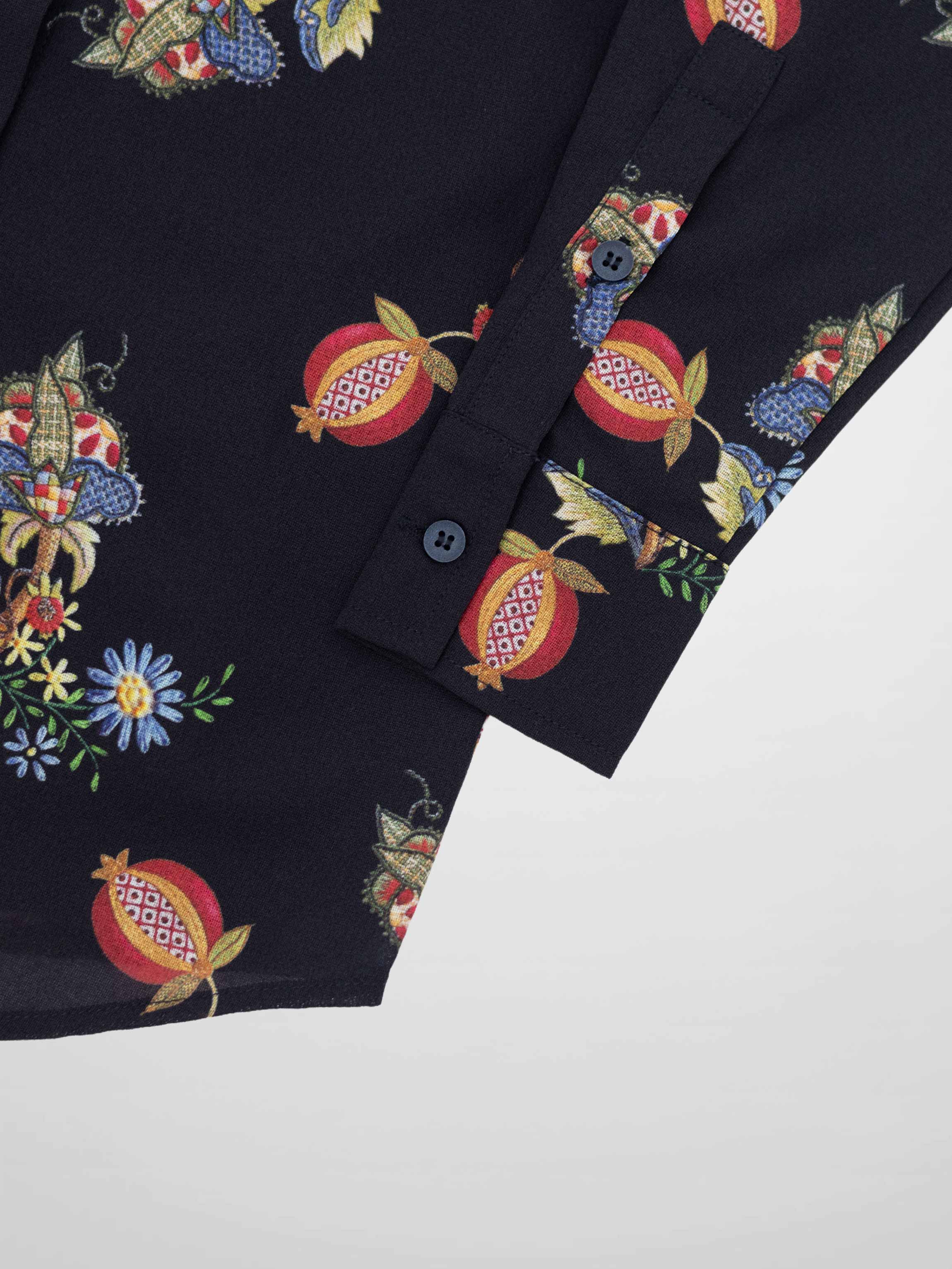 Bow Blouse-Pomegranate Floral