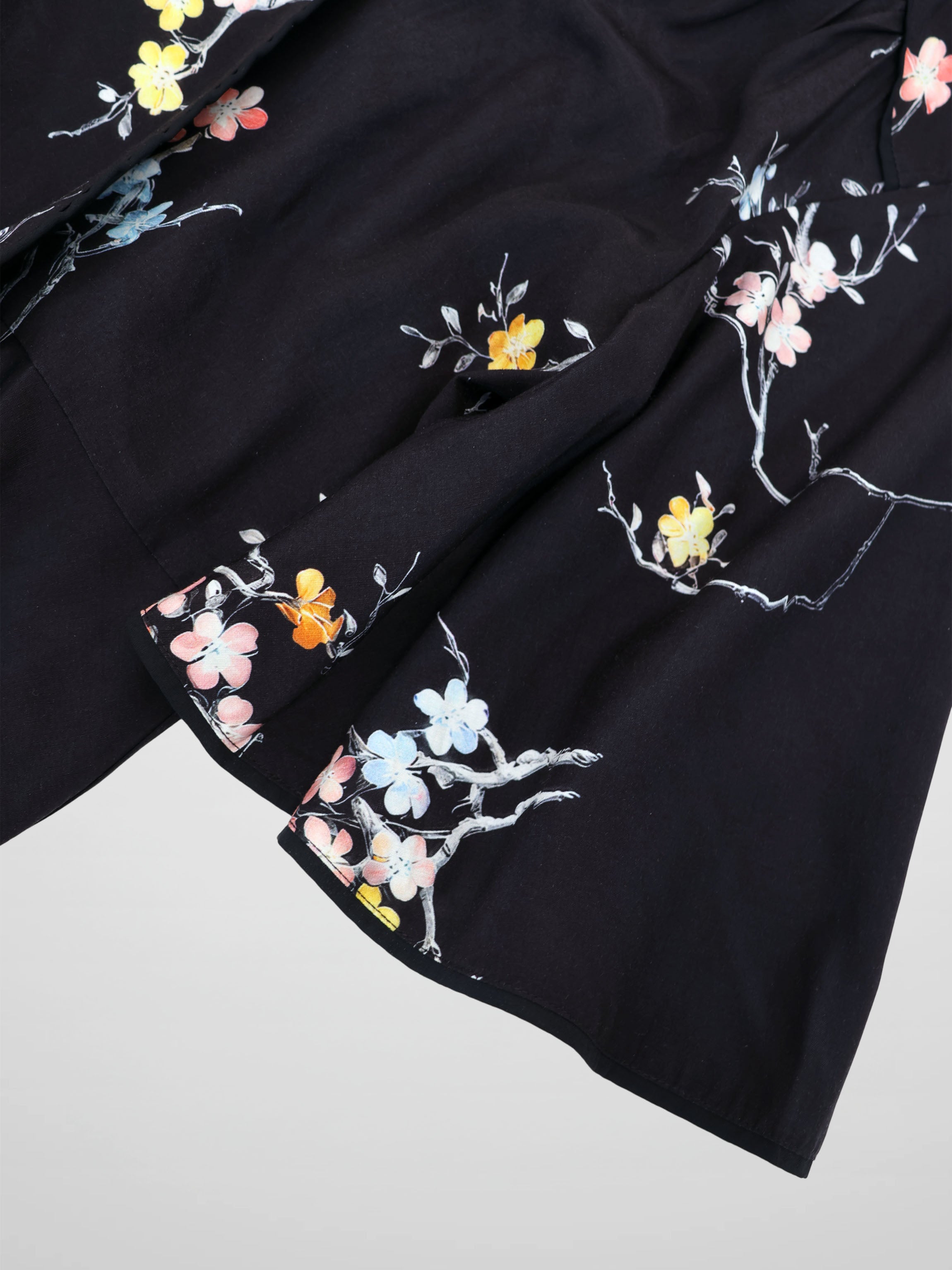 Flutter Sleeve Wrap Dress-Bunches of Floral