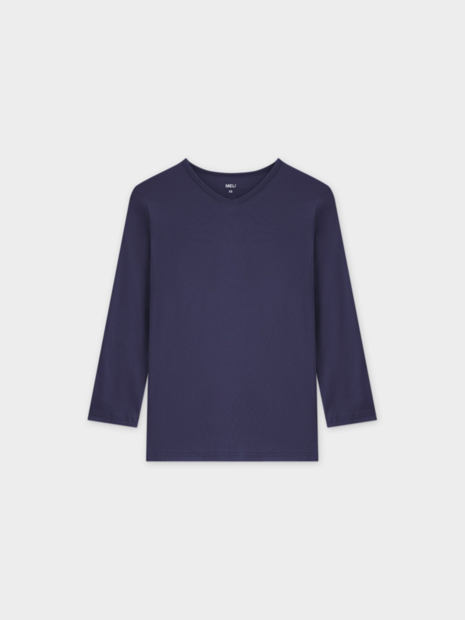 BASIC HIGH V TEE 3Q-NAVY