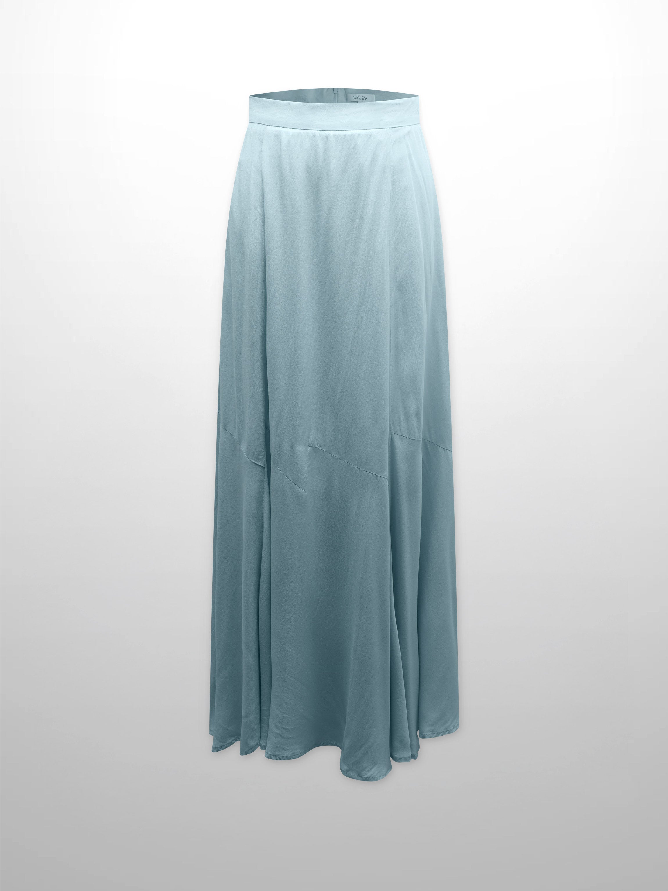 TRUMPET FLARE SKIRT-SKY BLUE