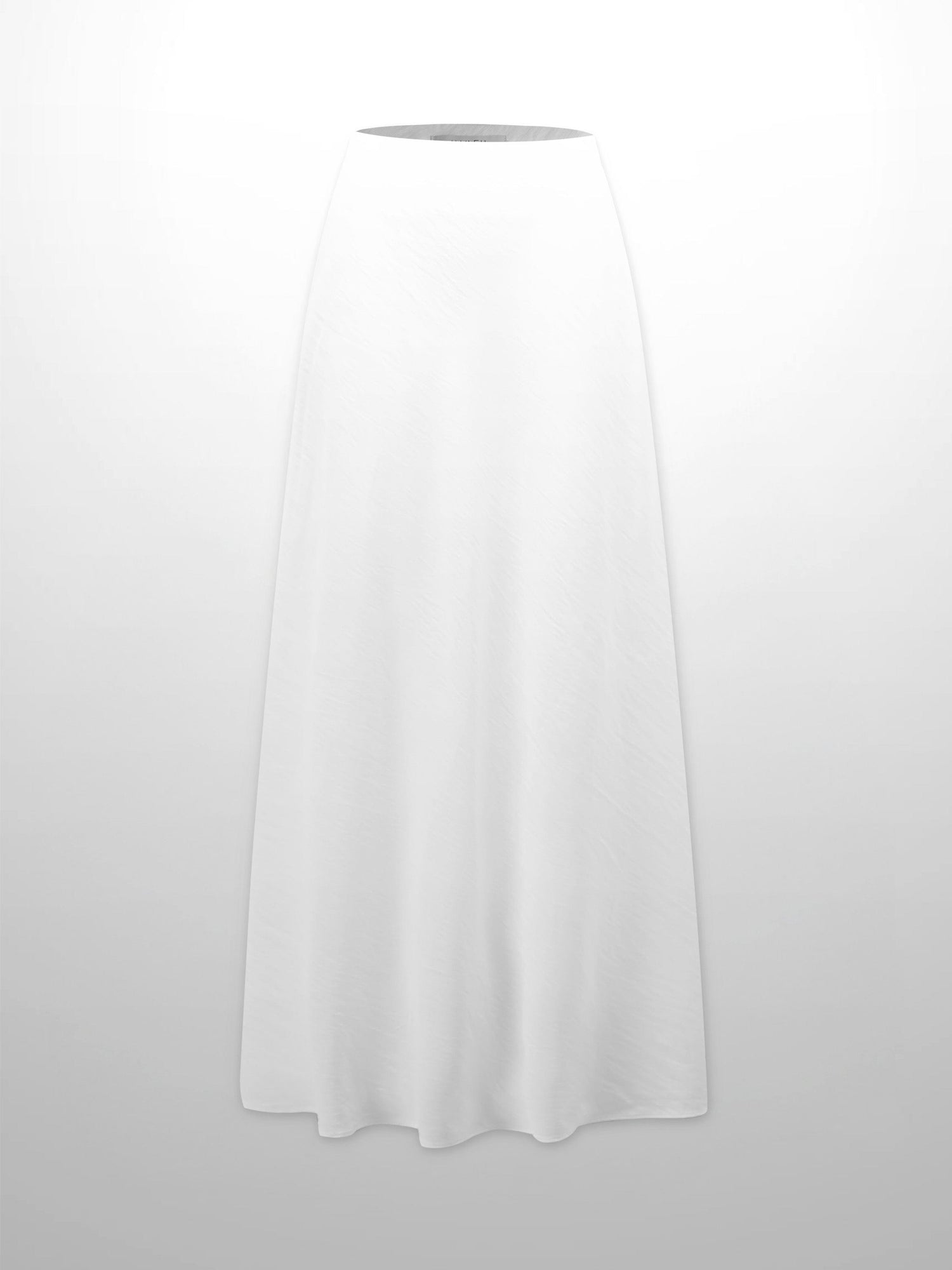 Crinkle Cotton Skirt 37"-White