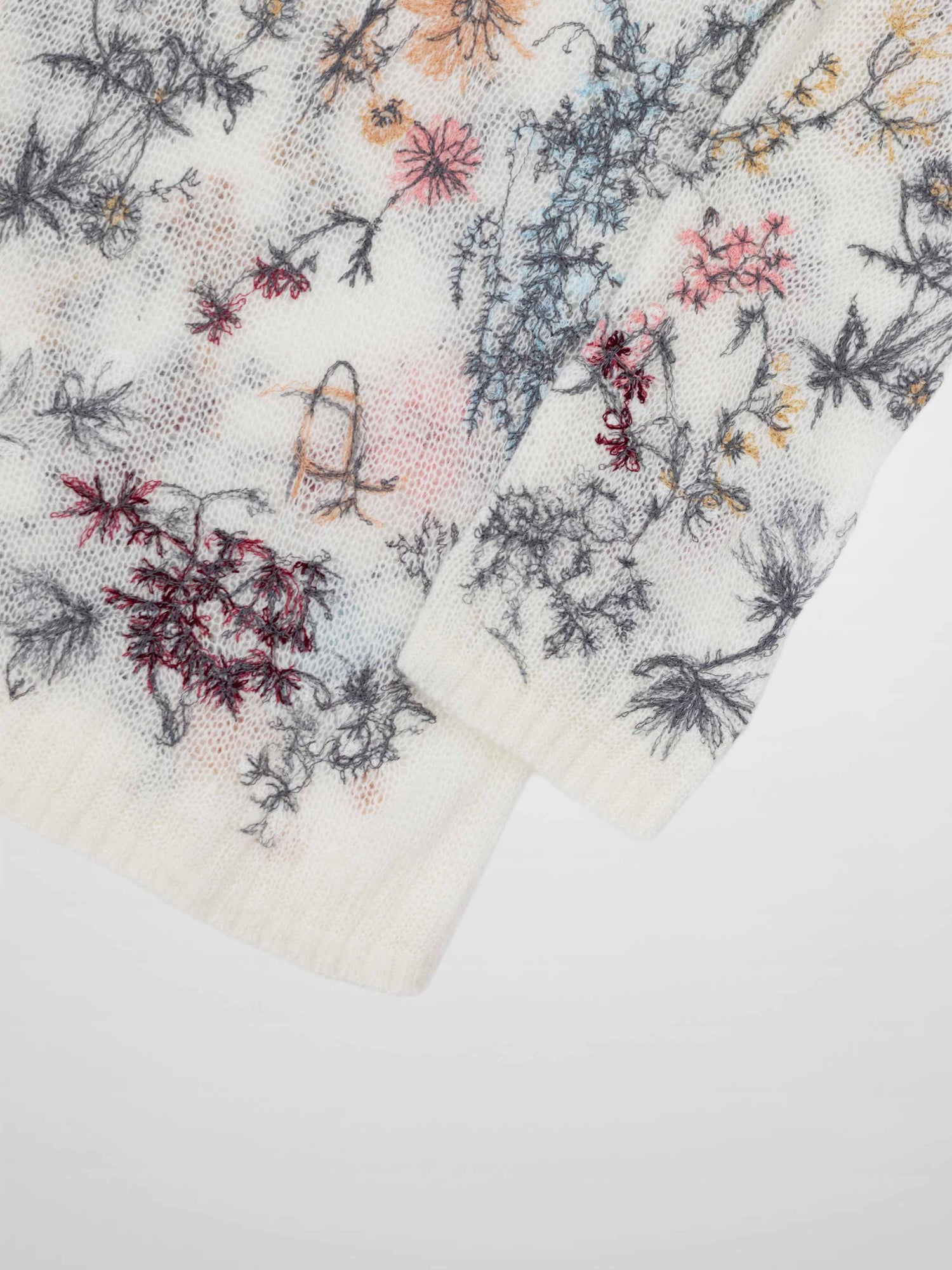 Floral Motif Sweater-Multi Colored