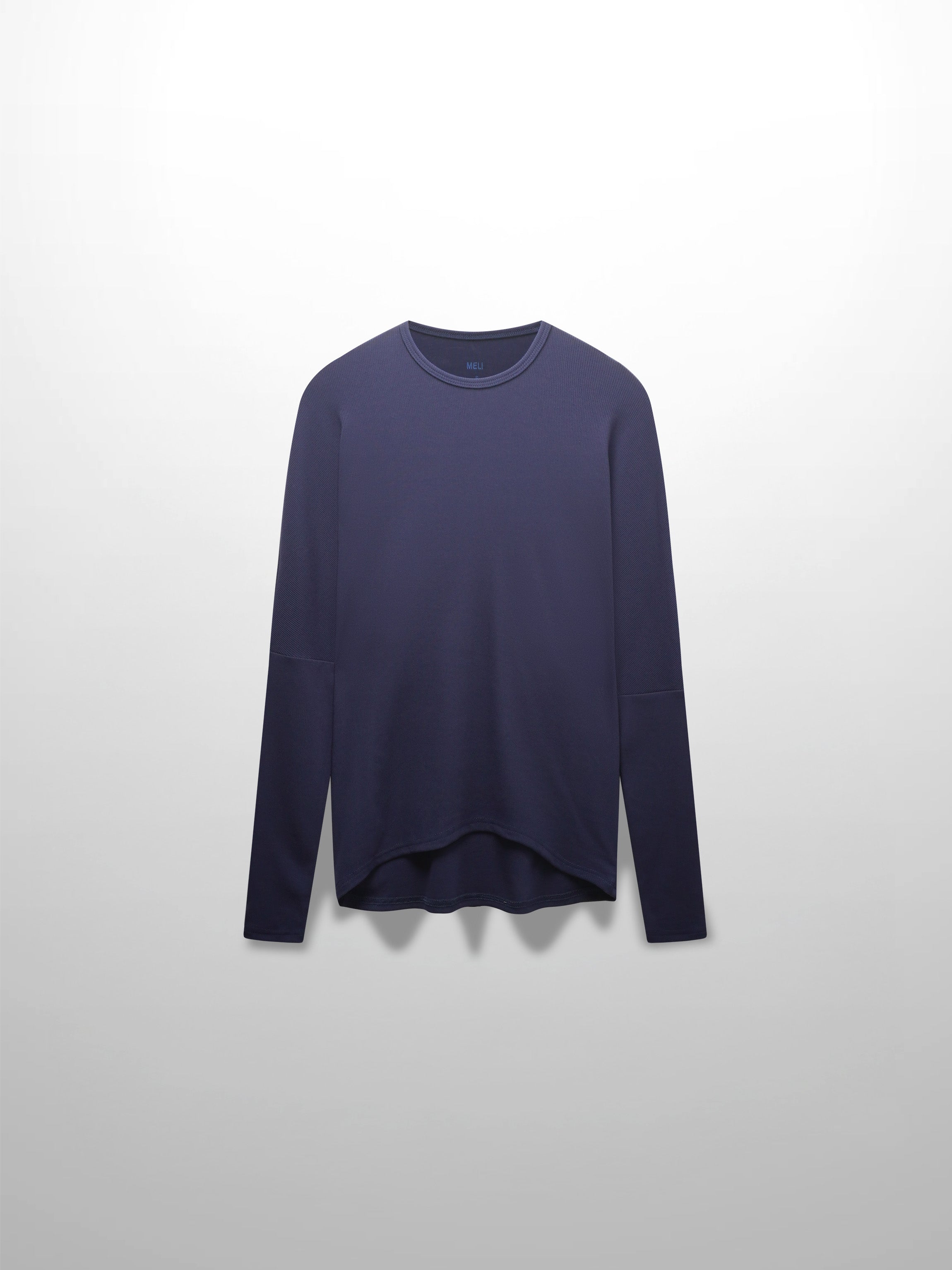 Crew Ribbed Dolman-Navy