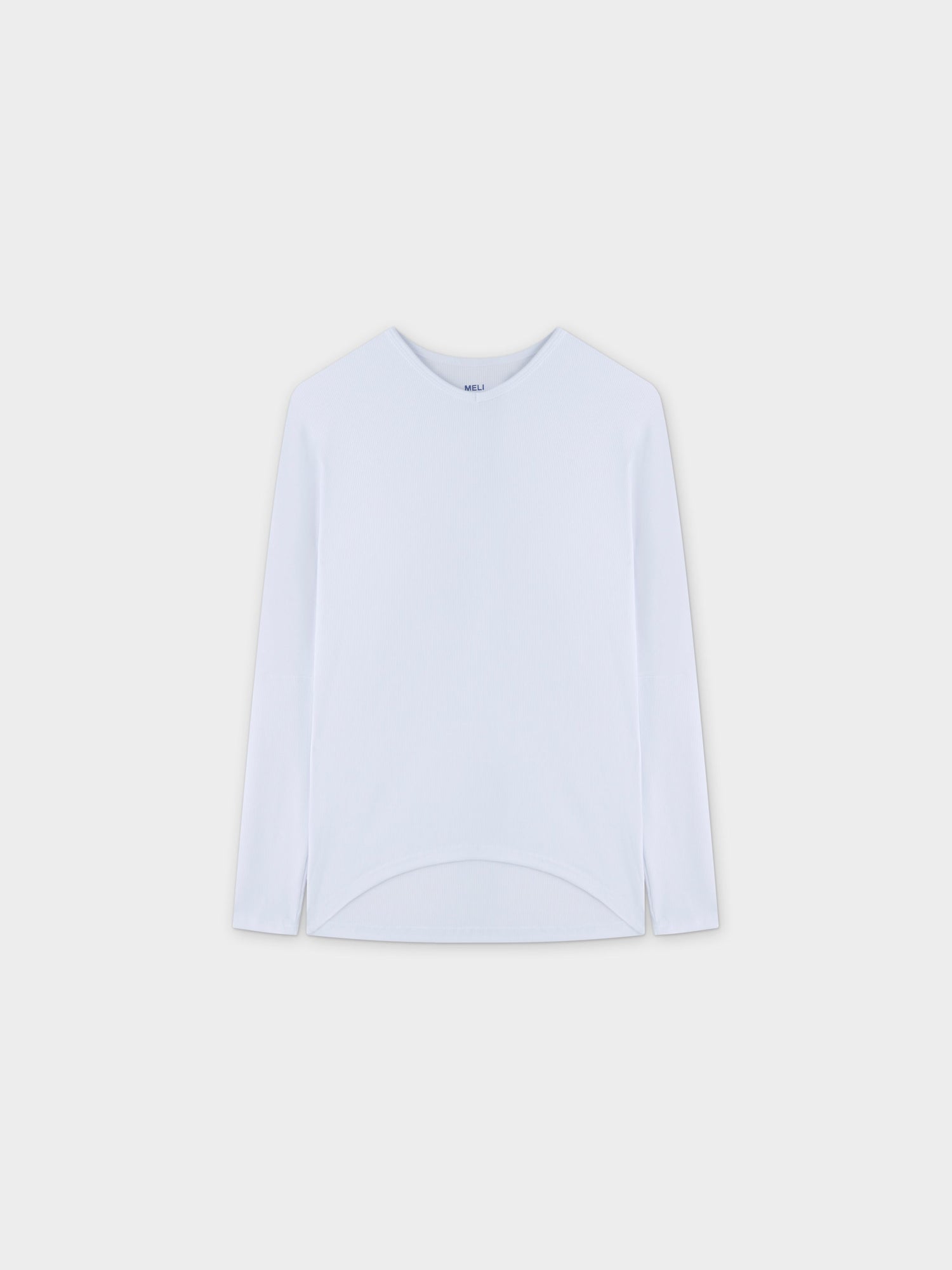 CAMISETA RIB DOLMAN V-BLANCO