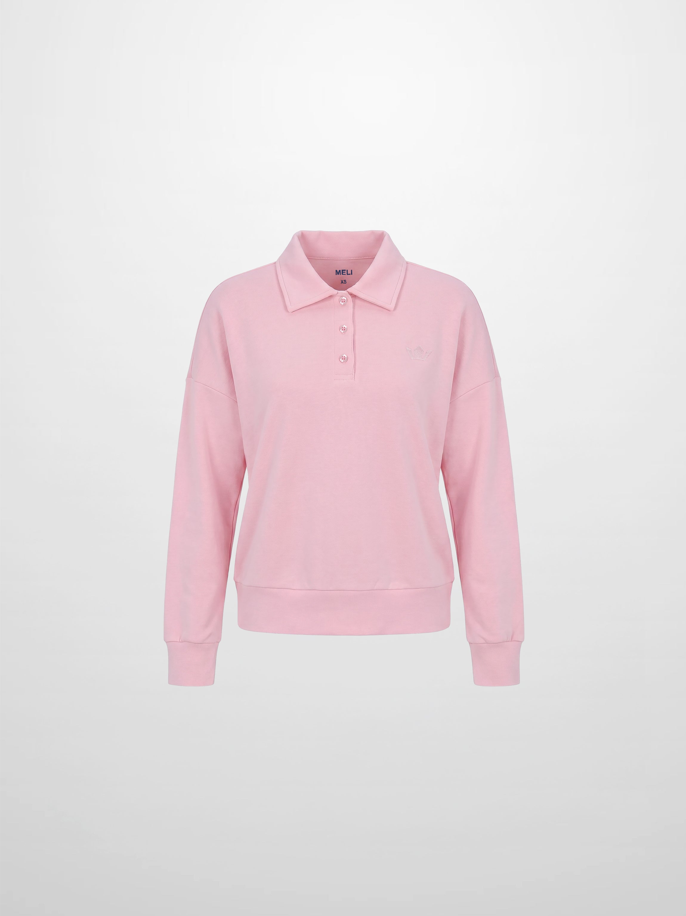 Collared Bomber Tee-Soft Pink