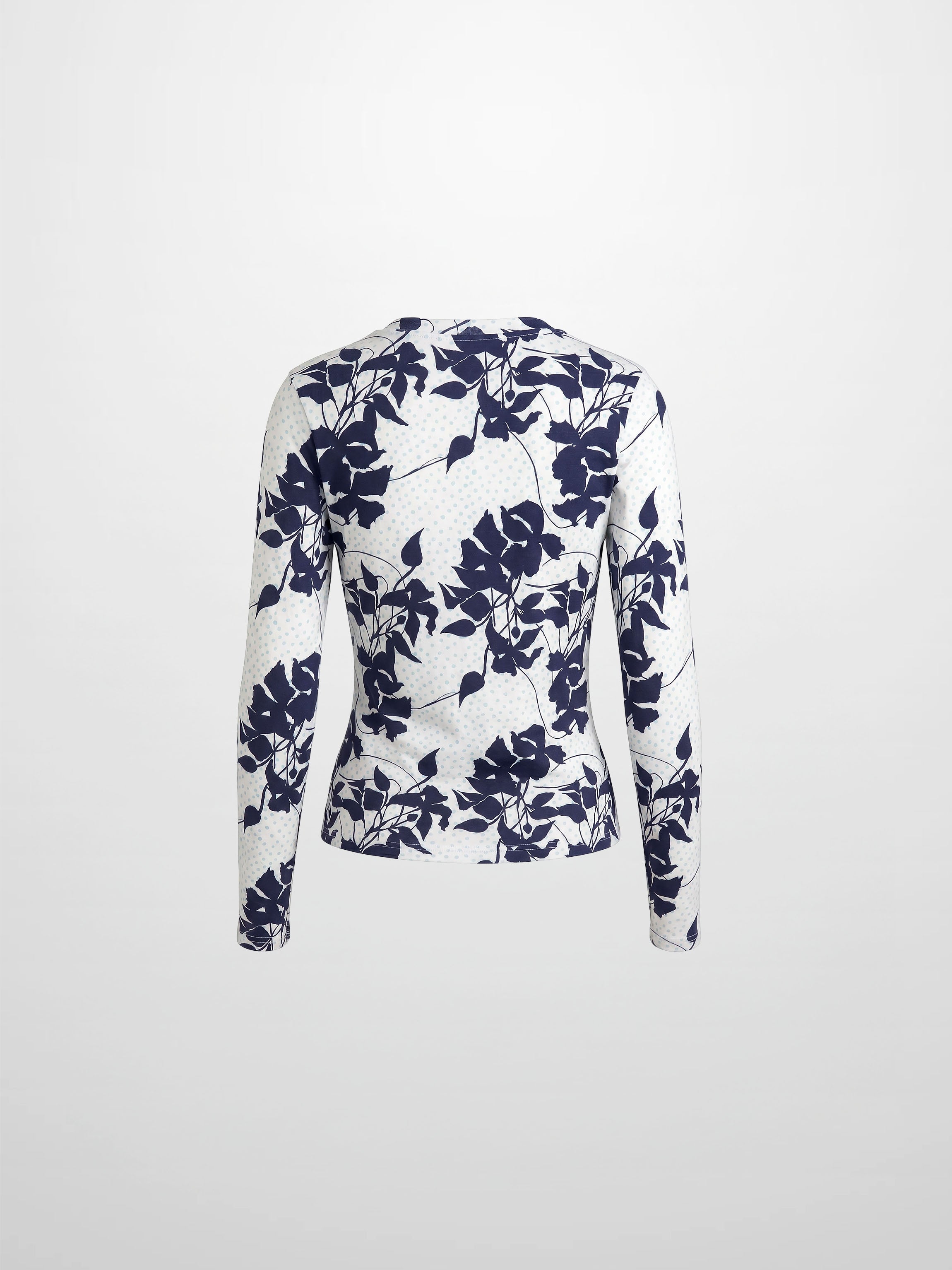 Basic Printed T-shirt-Polka Dot Floral