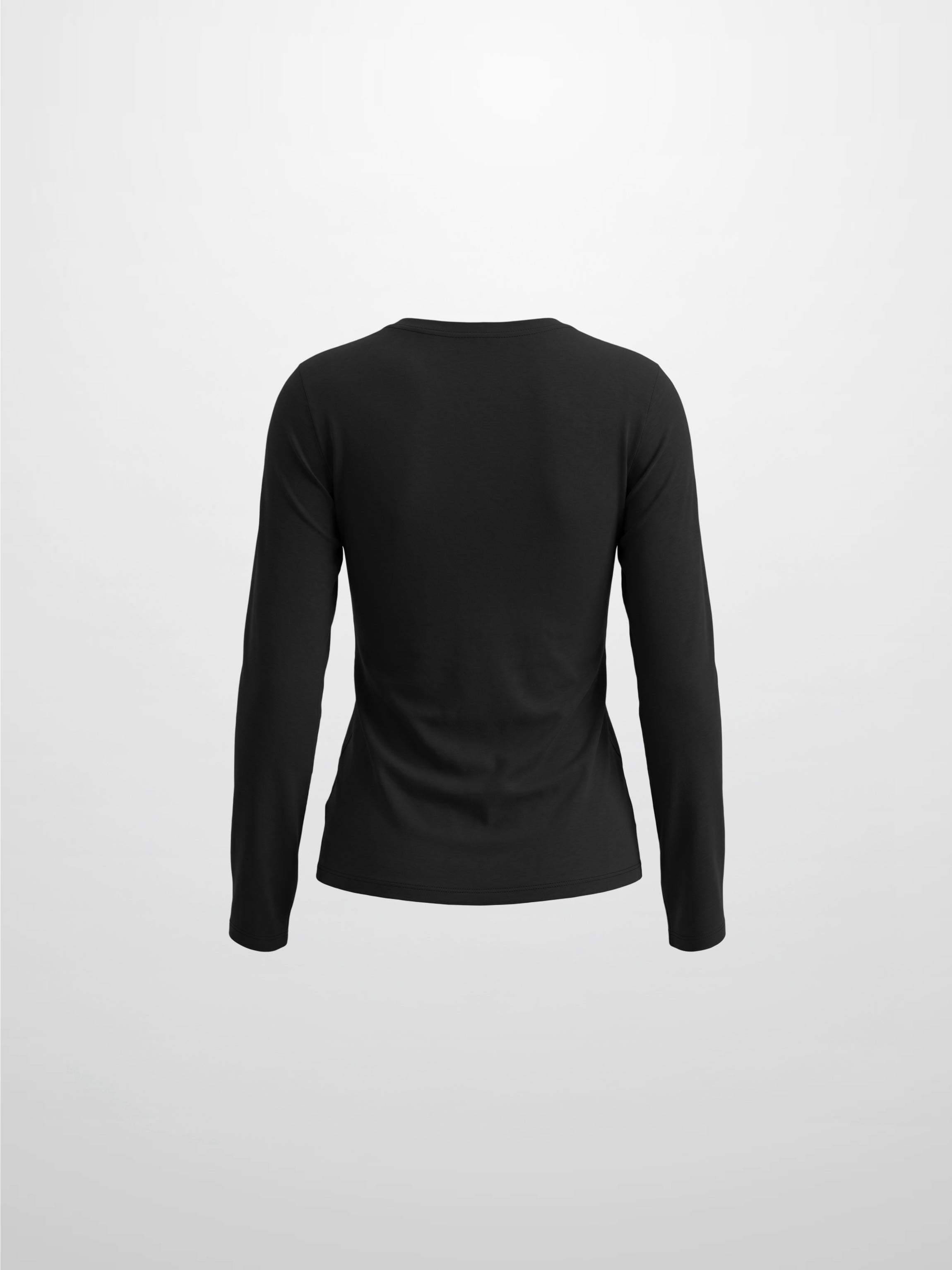 Center Seam High V Tee-Black