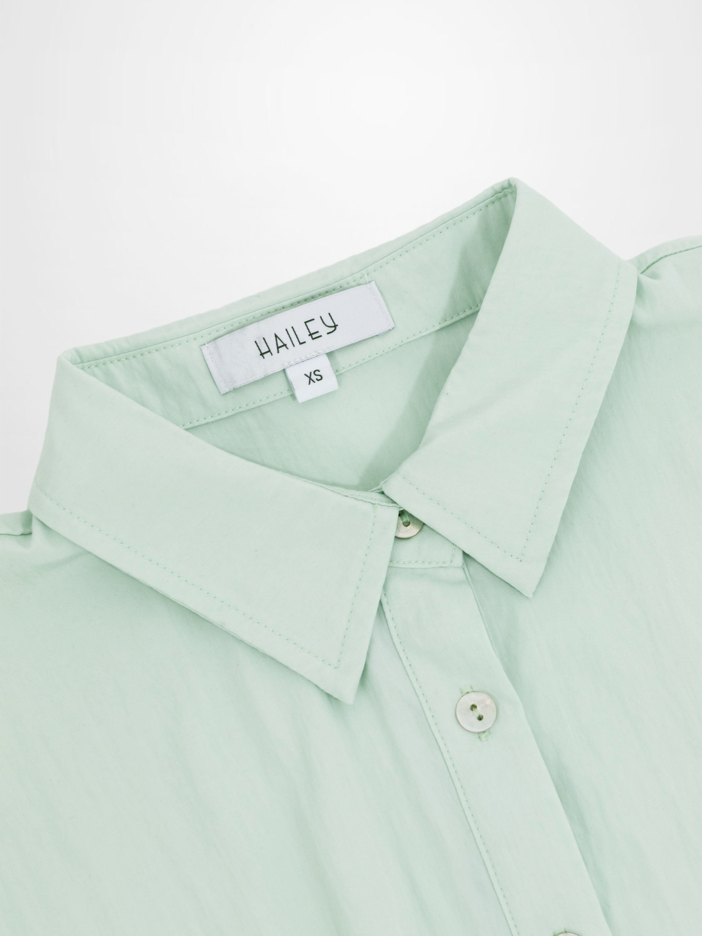 Boxy Dolman Sleeve Crinkle Blouse-Mint Green