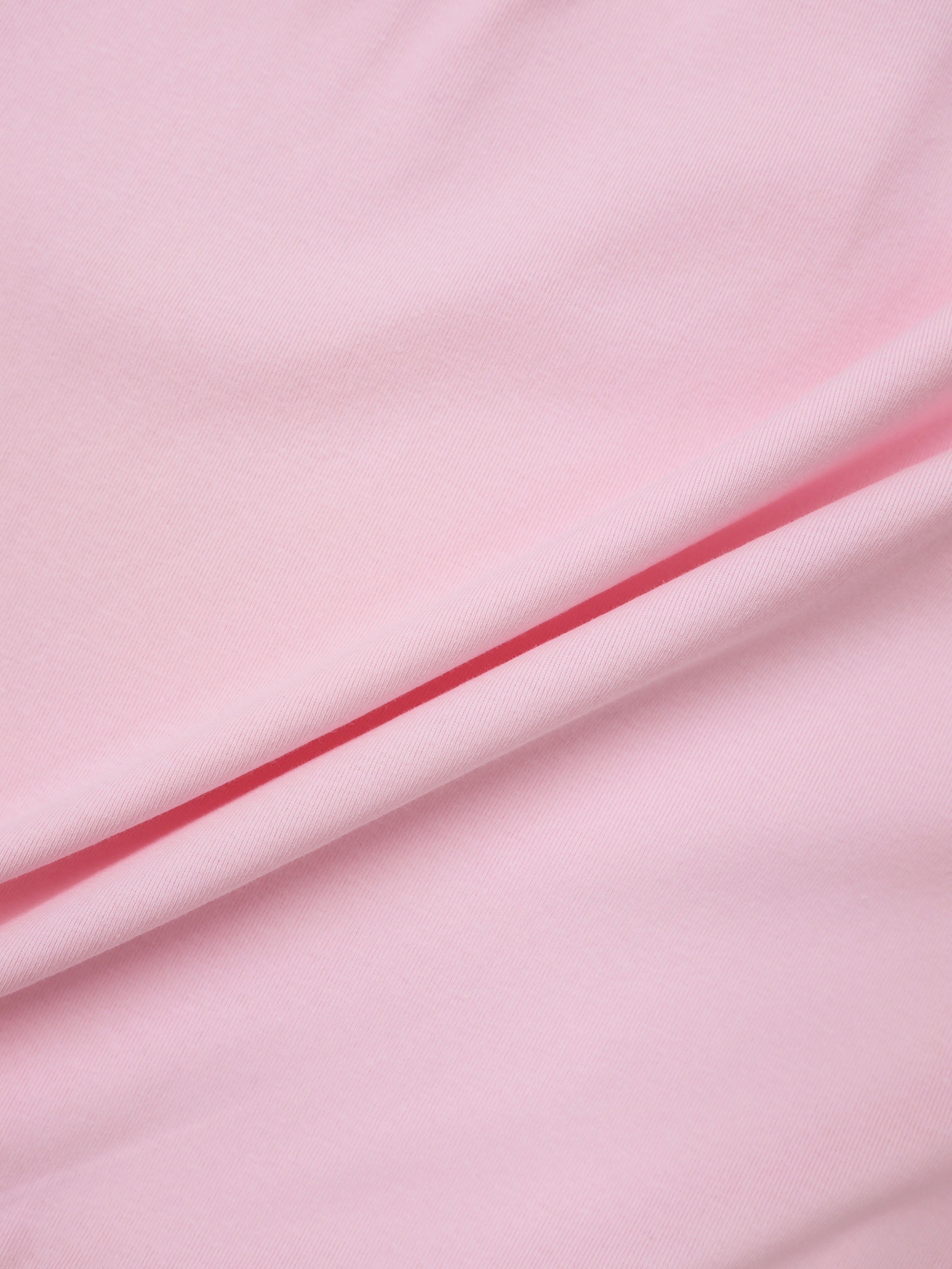 Collared Bomber Tee-Soft Pink