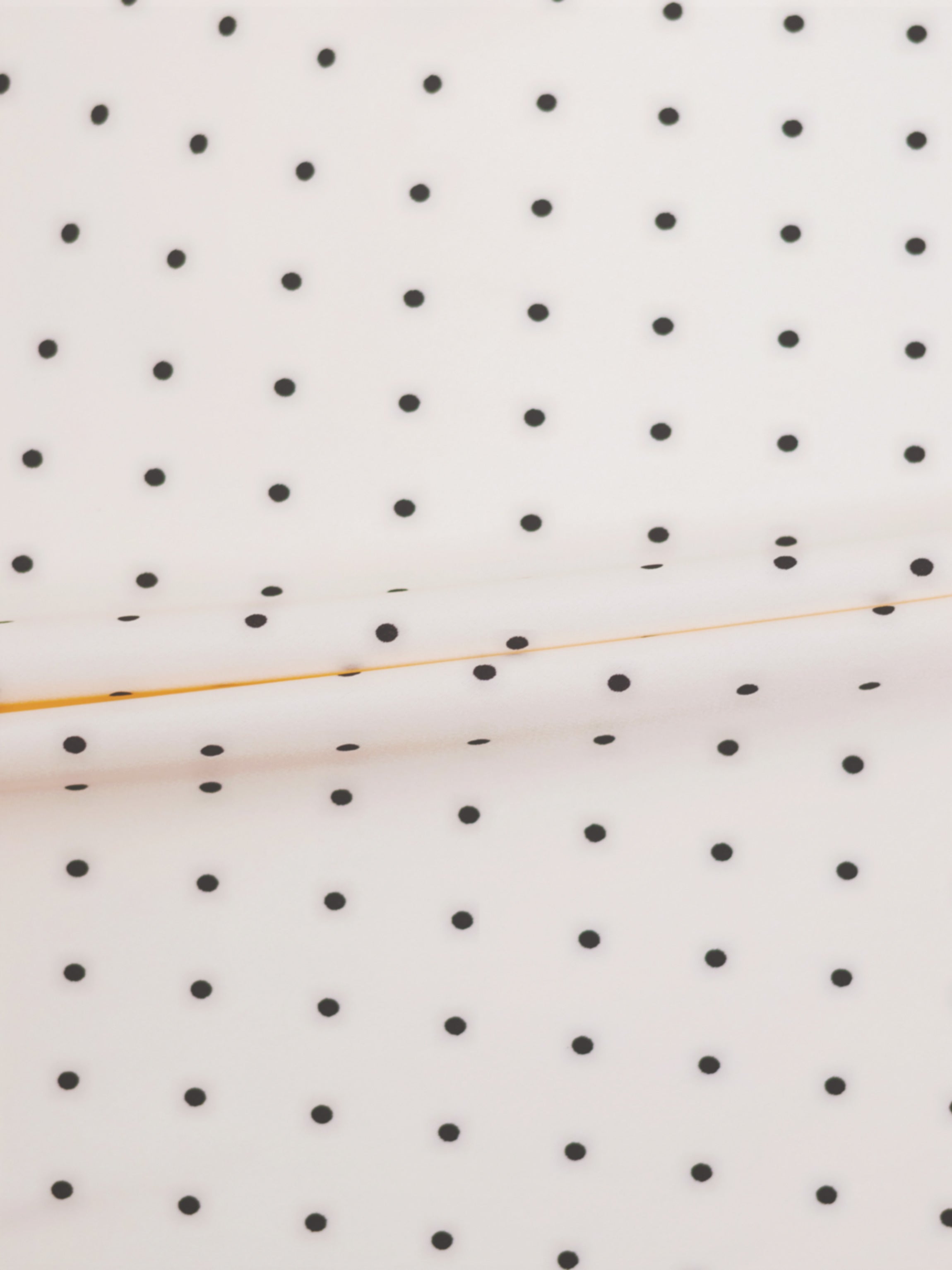 Oversized Satin Blouse-Cream Small Polka Dot