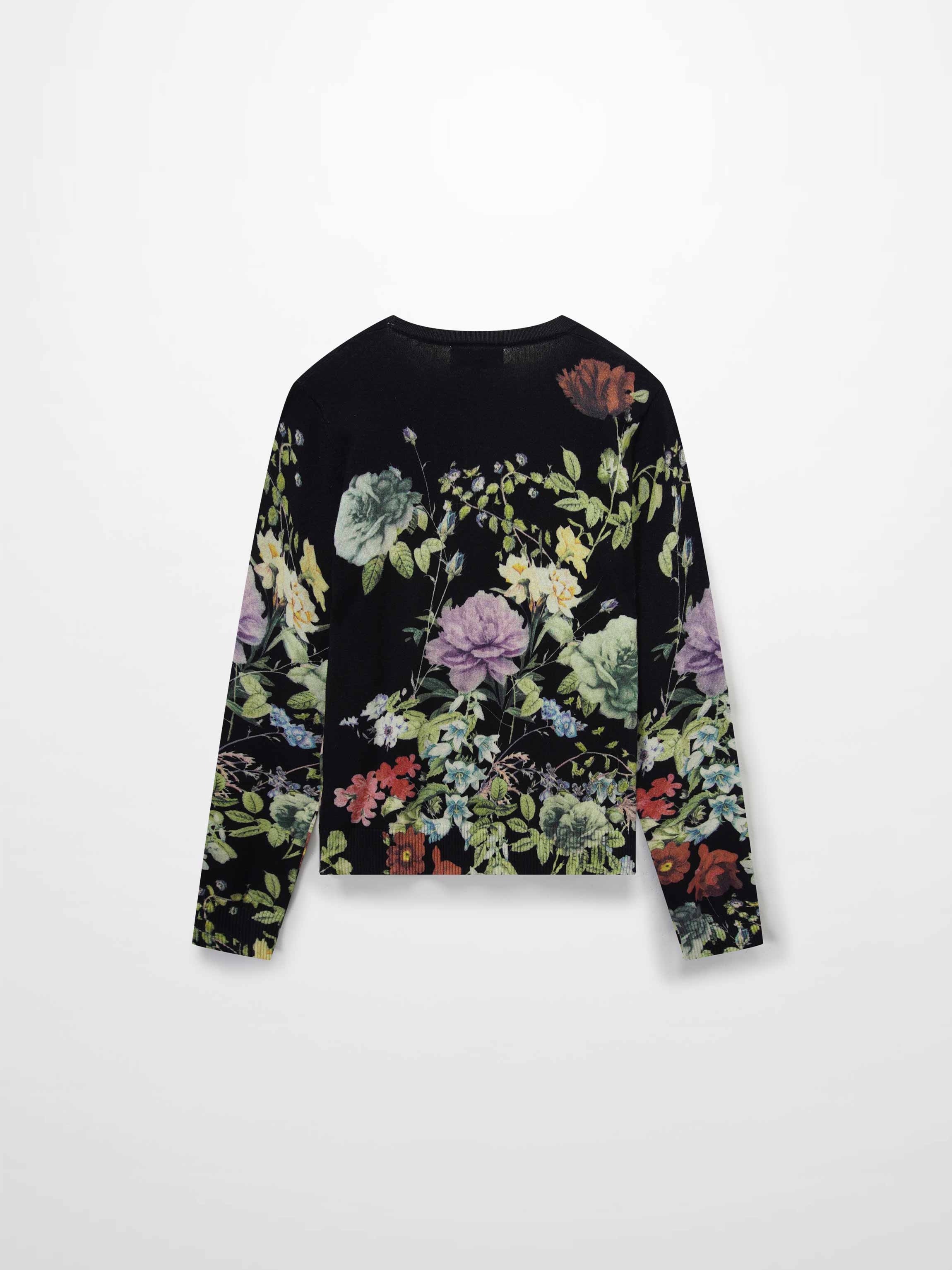 Printed Sweater-Vibrant Floral