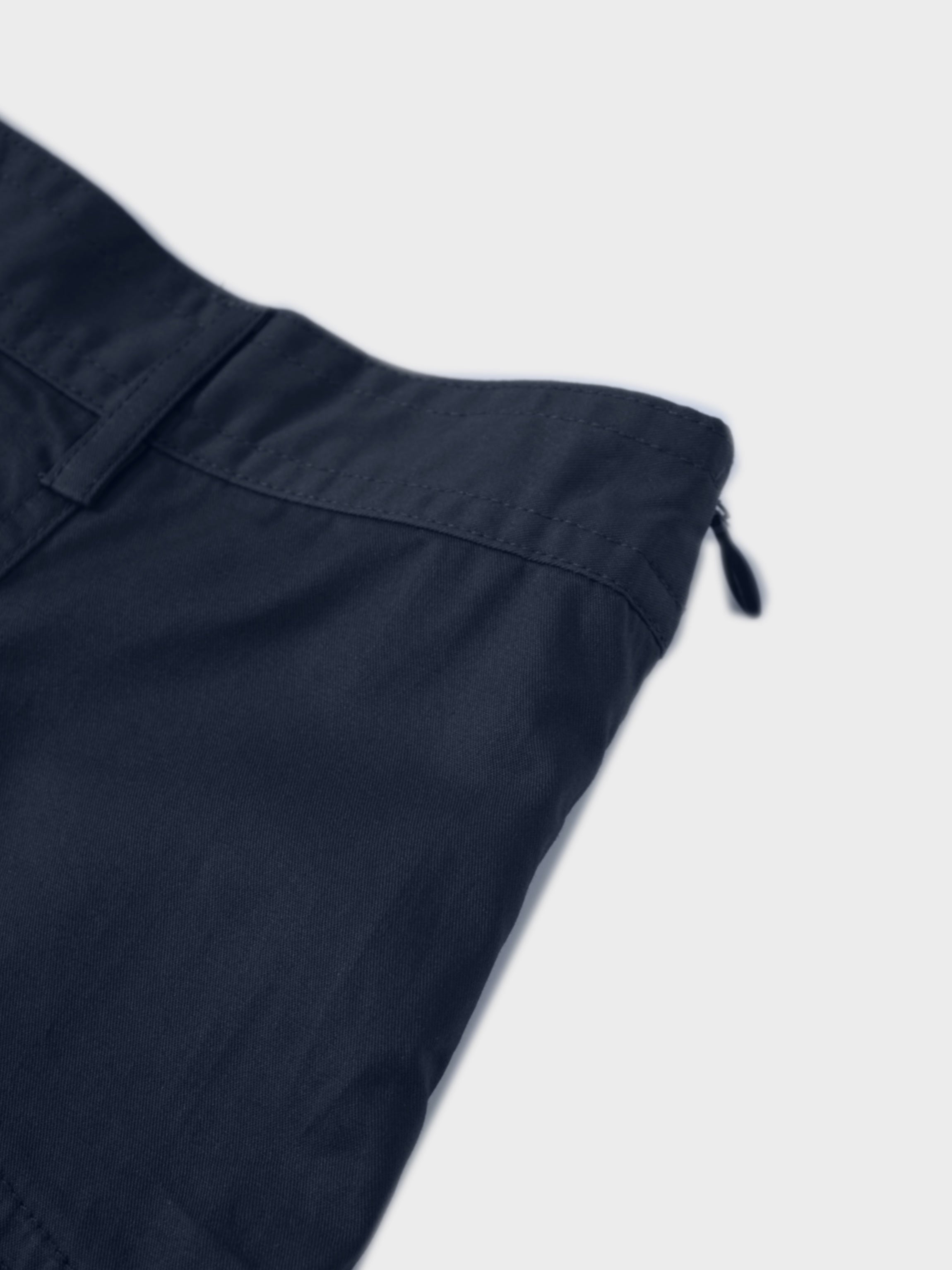 Cotton Yoke Circle Skirt-Navy