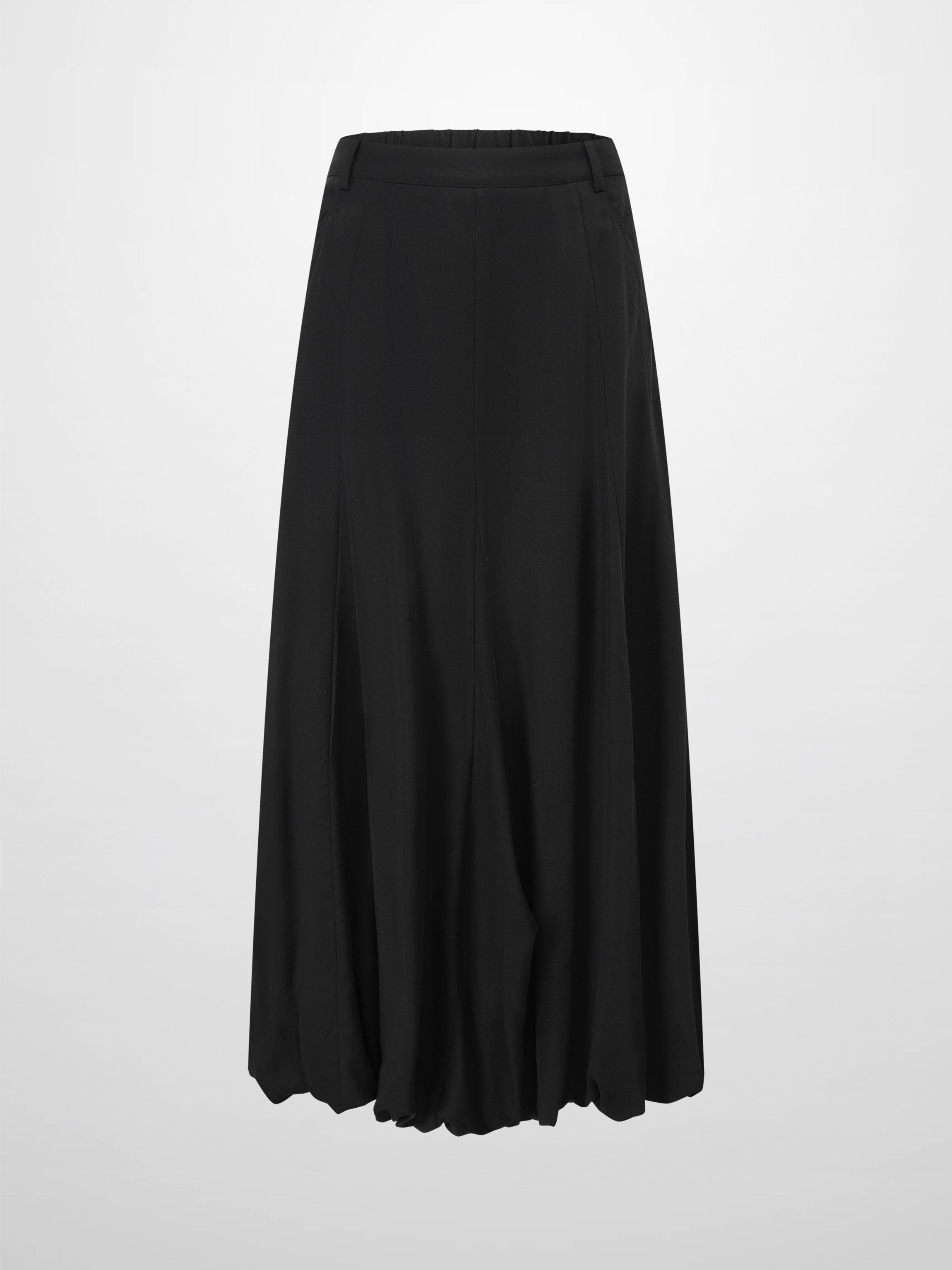 Lightweight Bubble Skirt-Black