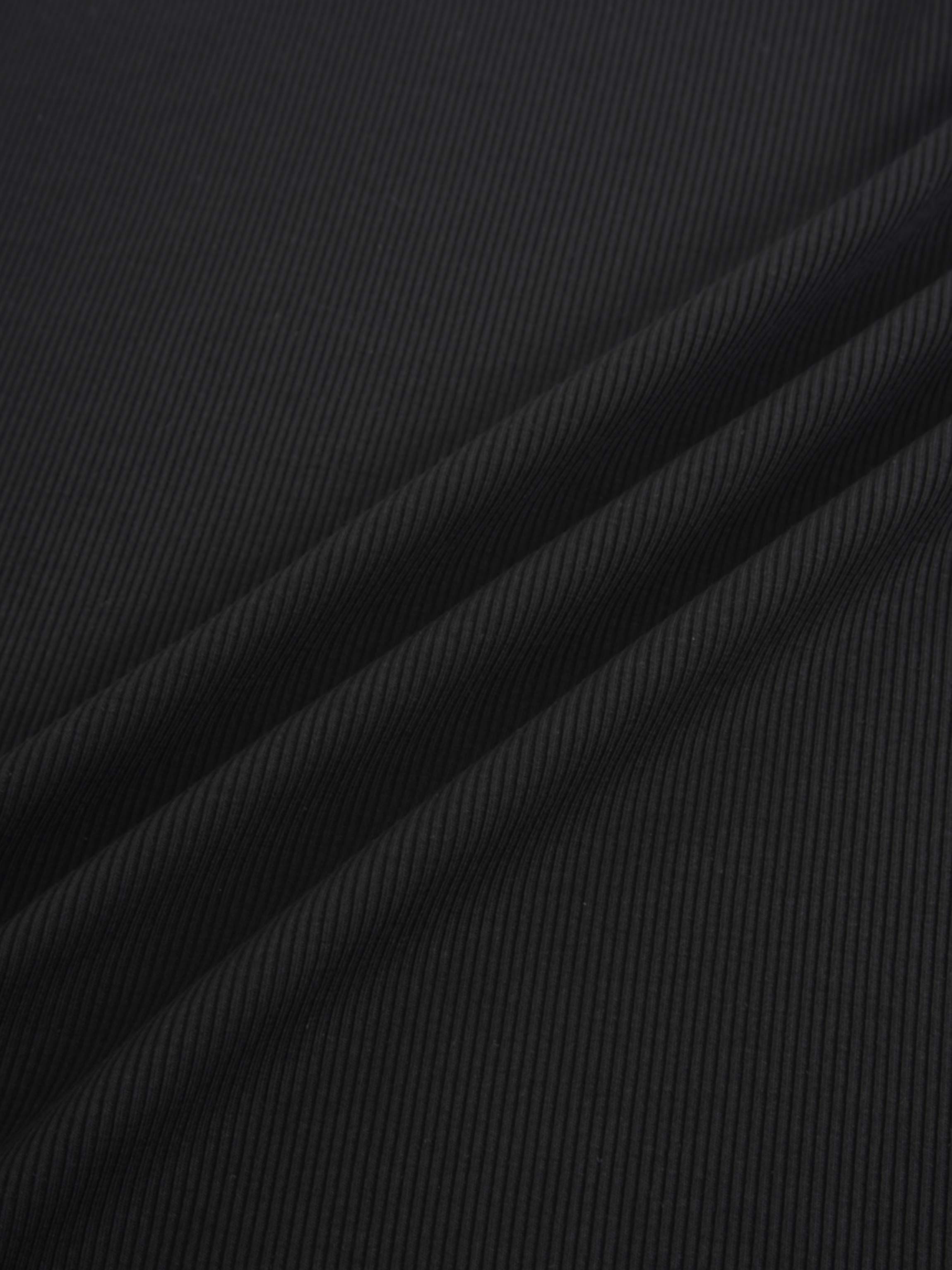 CREW RIBBED DOLMAN-BLACK