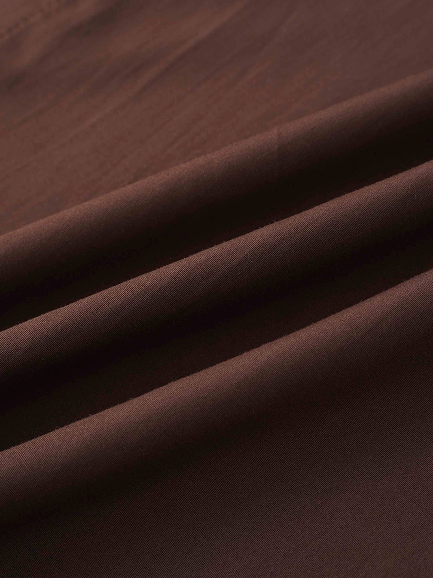 DRAWSTRING RUFFLE SKIRT-BROWN