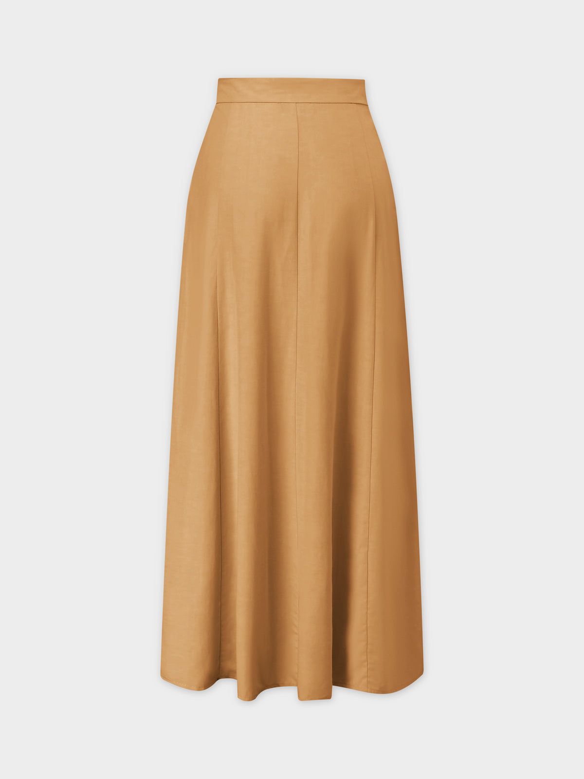 A-Line Seamed Skirt-Tan