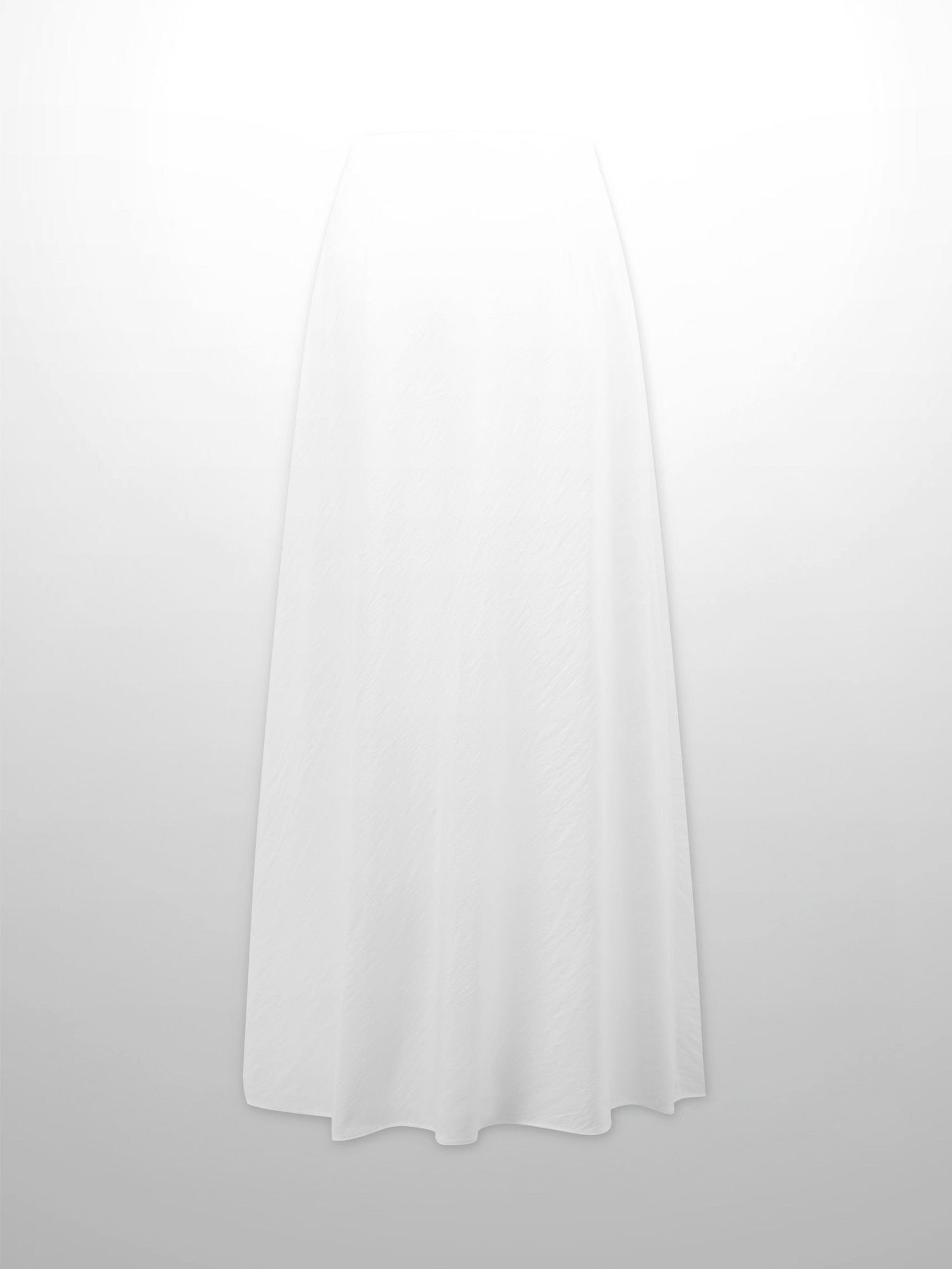 Crinkle Cotton Skirt 37"-White