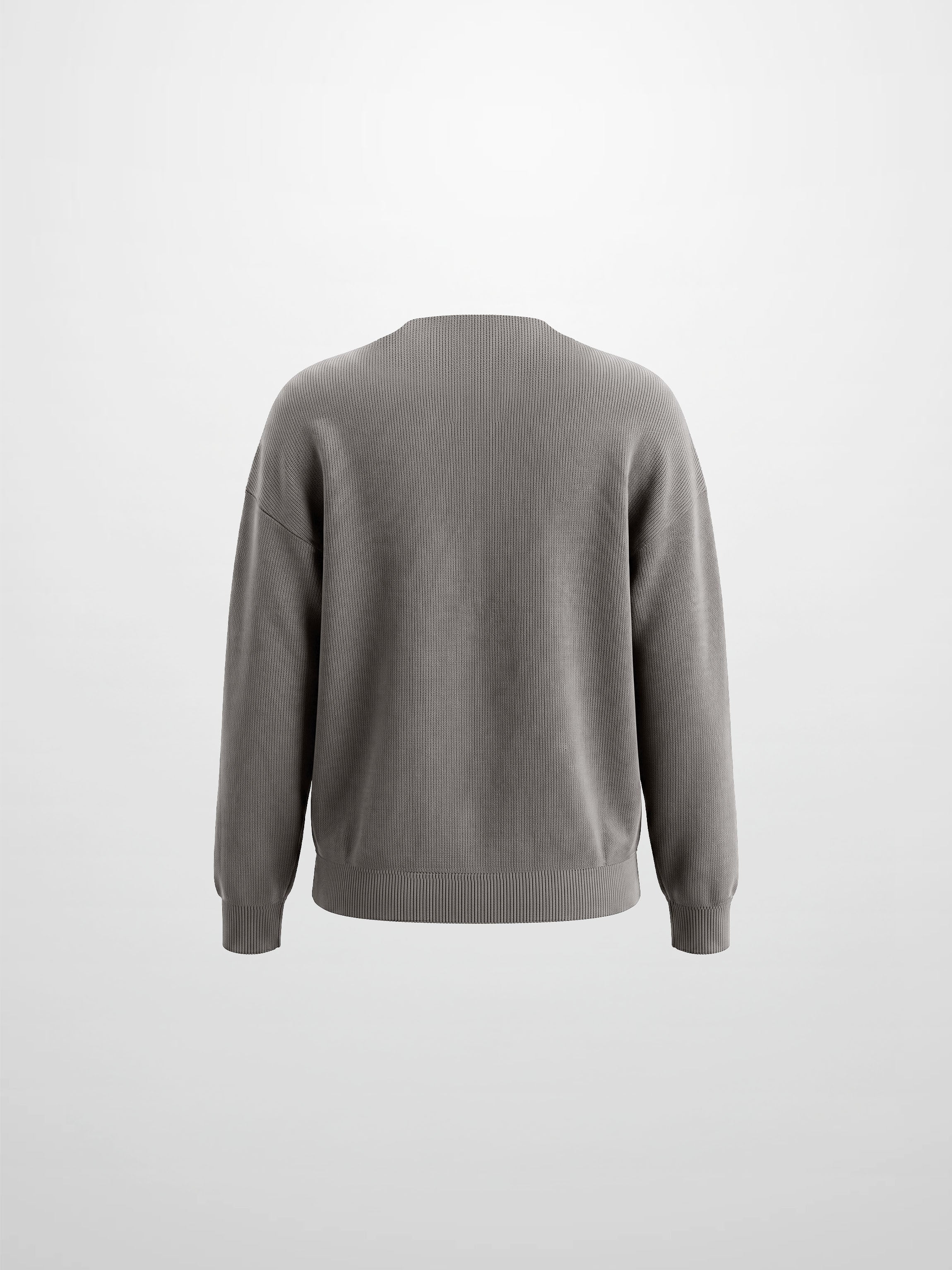 Thin Knit Center Cable Sweater - Warm Taupe