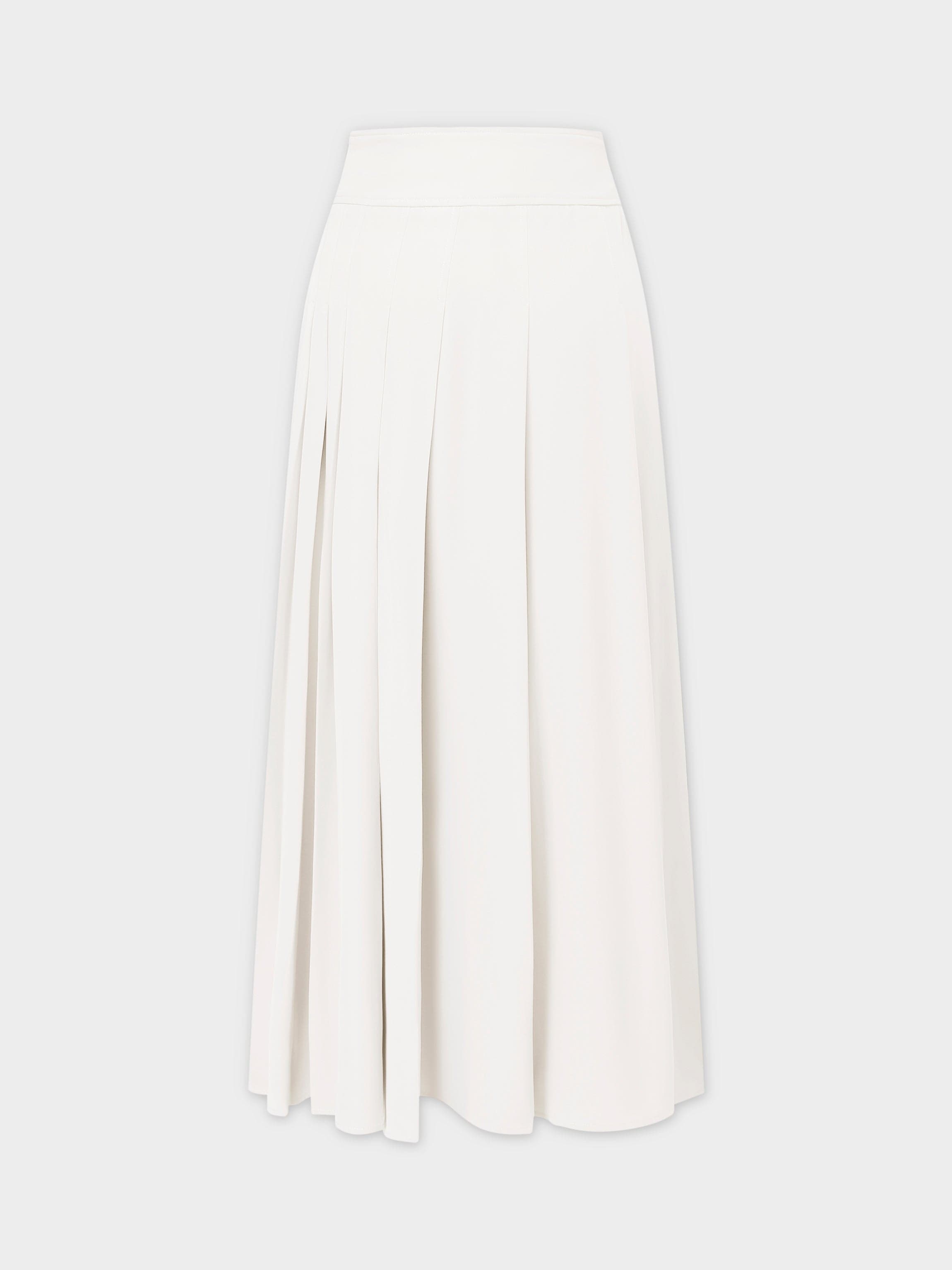 Falda Plisada Yema 37"-Blanco