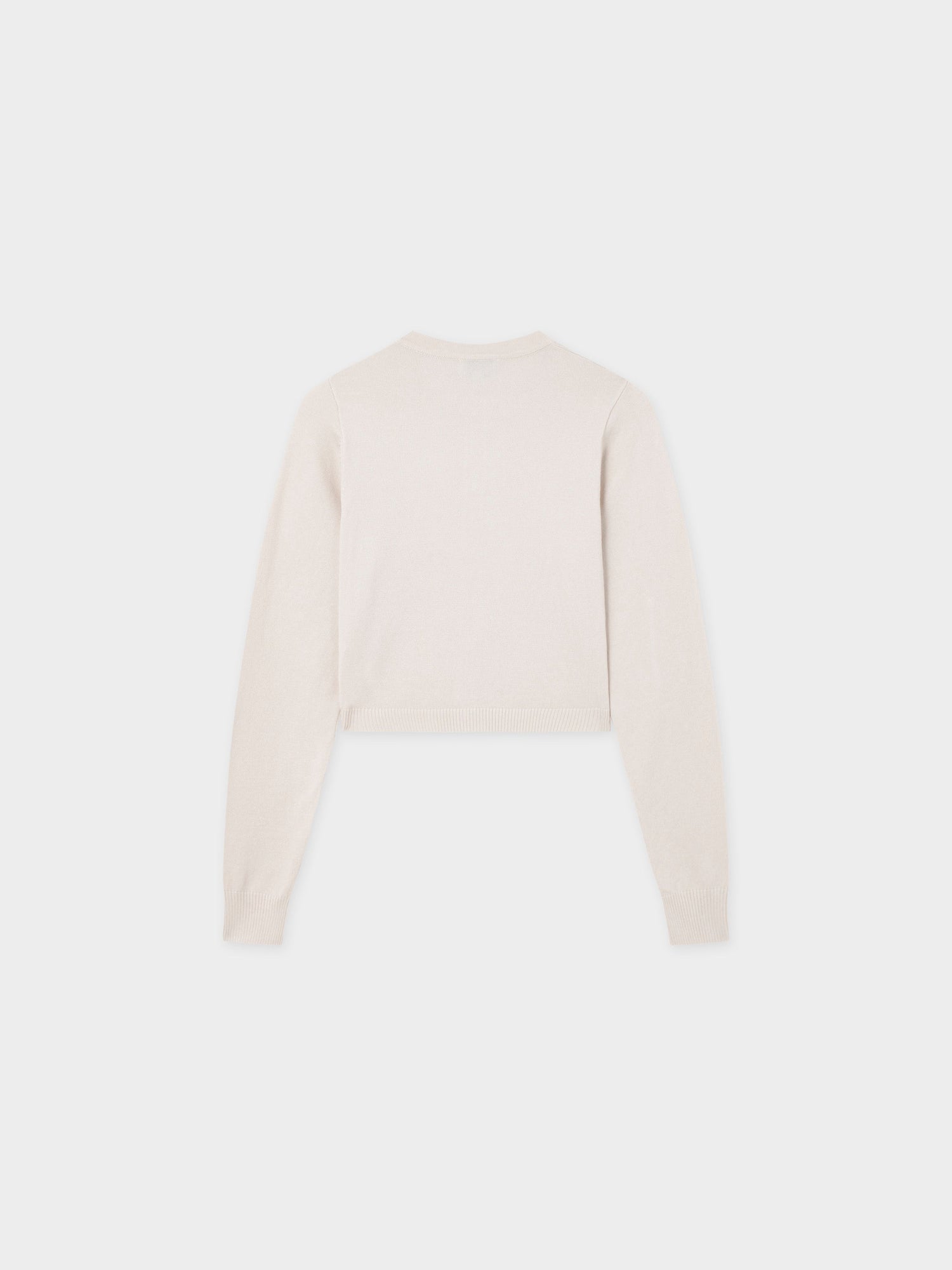 Solid Crew Crop Cardigan-Ivory