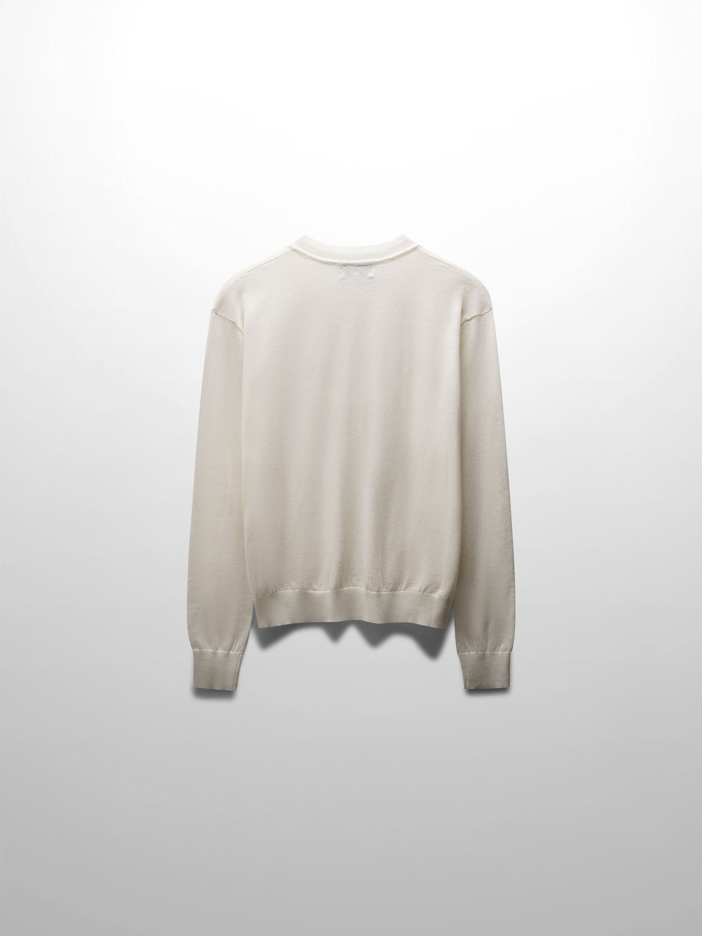 High V Lightweight Sweater-Ivory