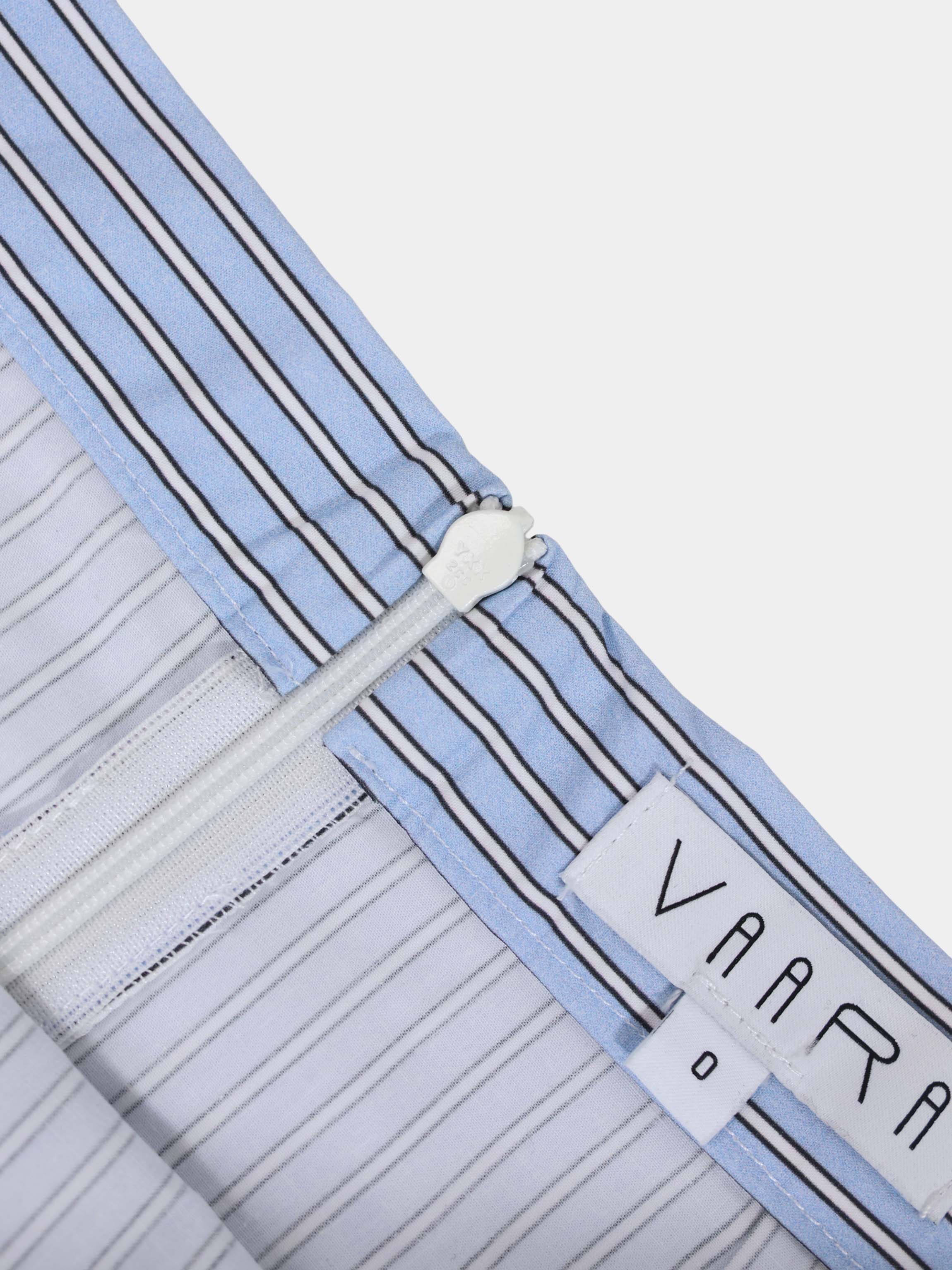 Flare Bottom Pinstripe Skirt-Blue/White