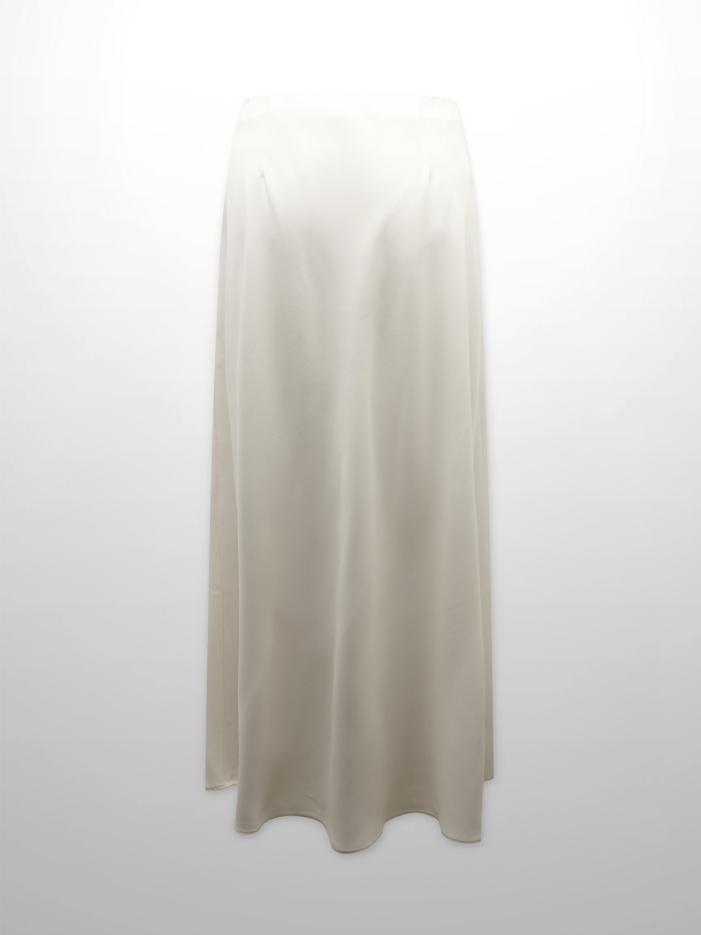 Crepe Slip Skirt-Ivory