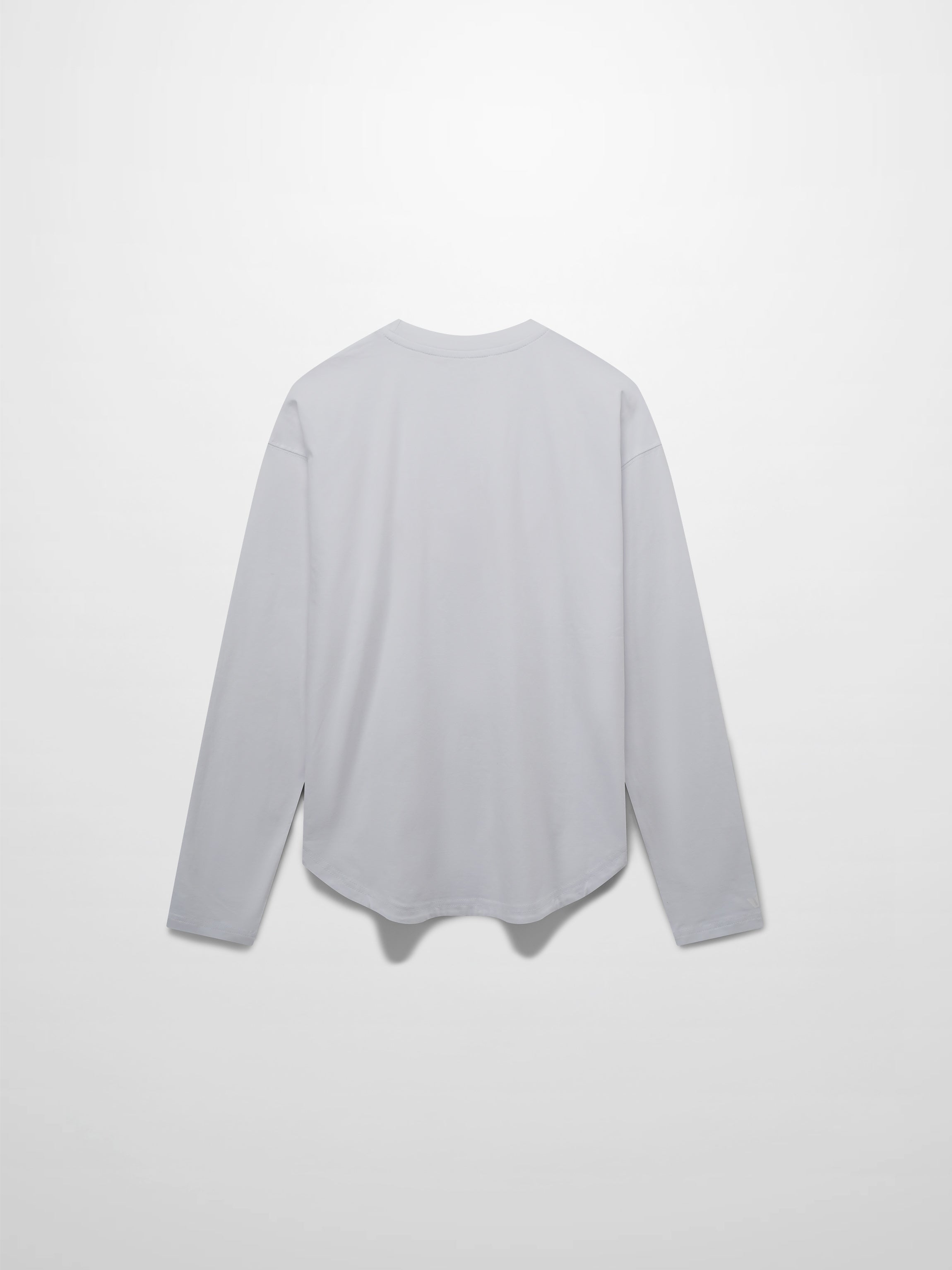 Oversized Rounded Hem T-Shirt-White