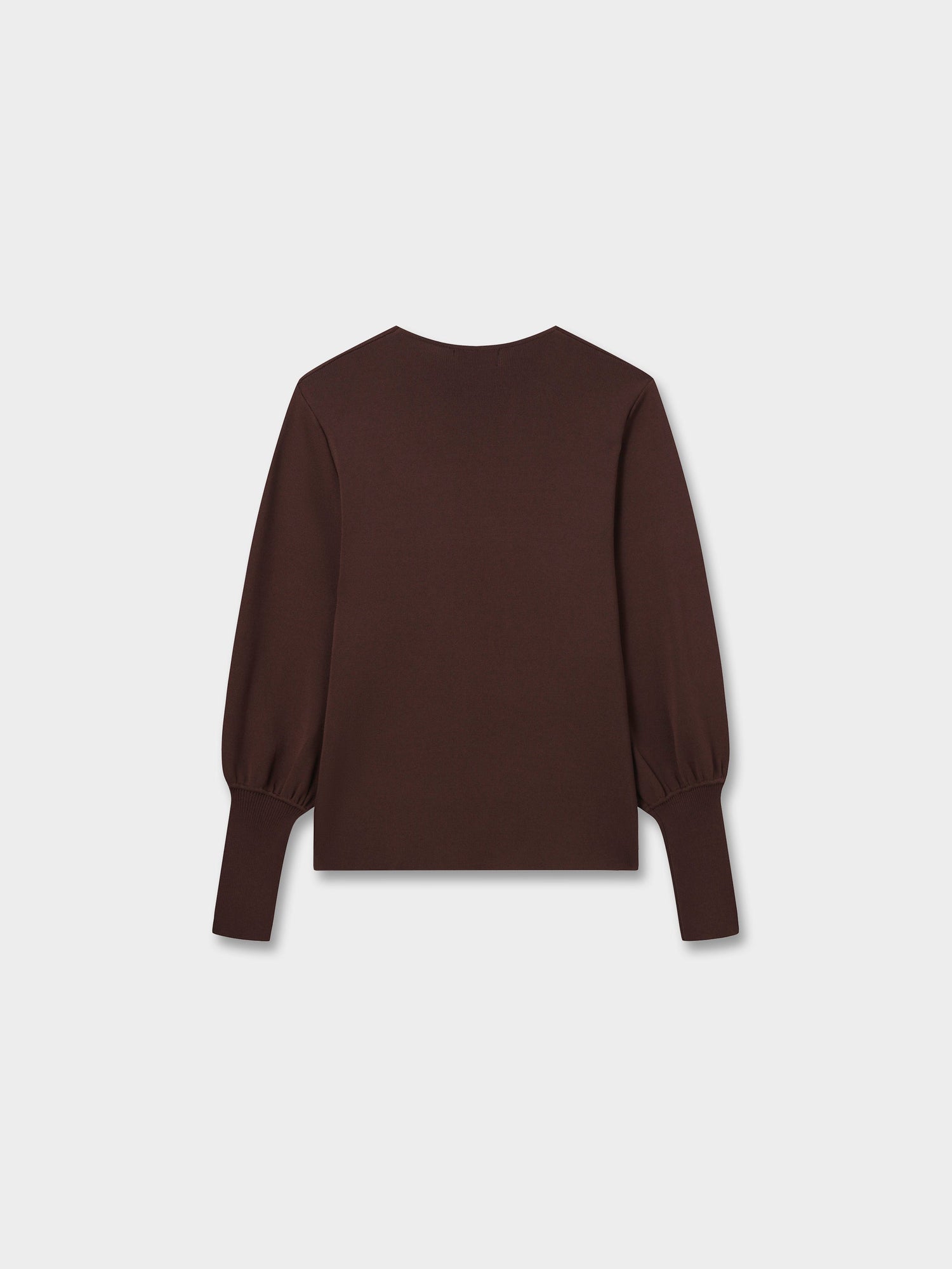 High Cuff Sweater-Brown