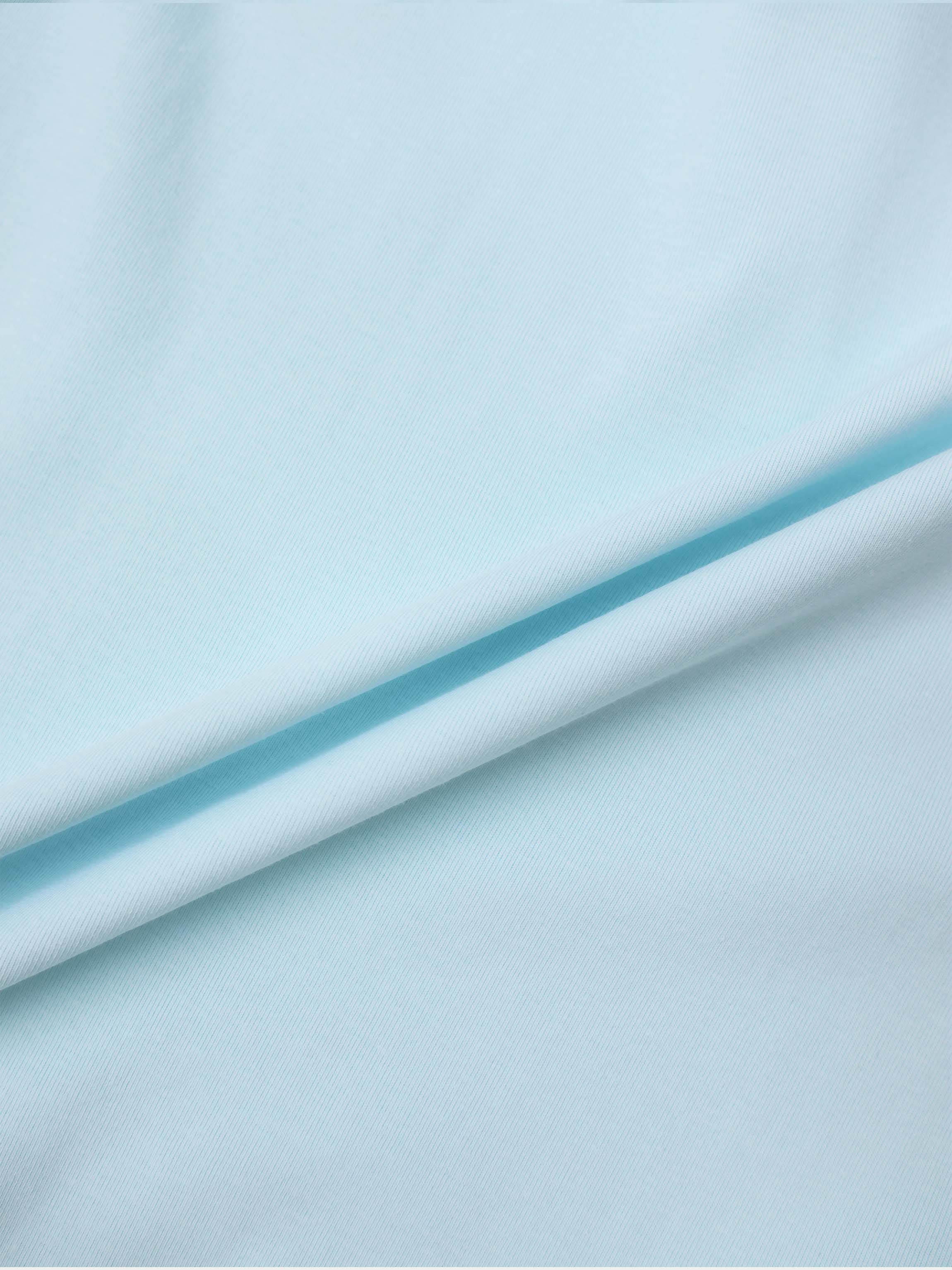 Collared Bomber Tee-Sky Blue
