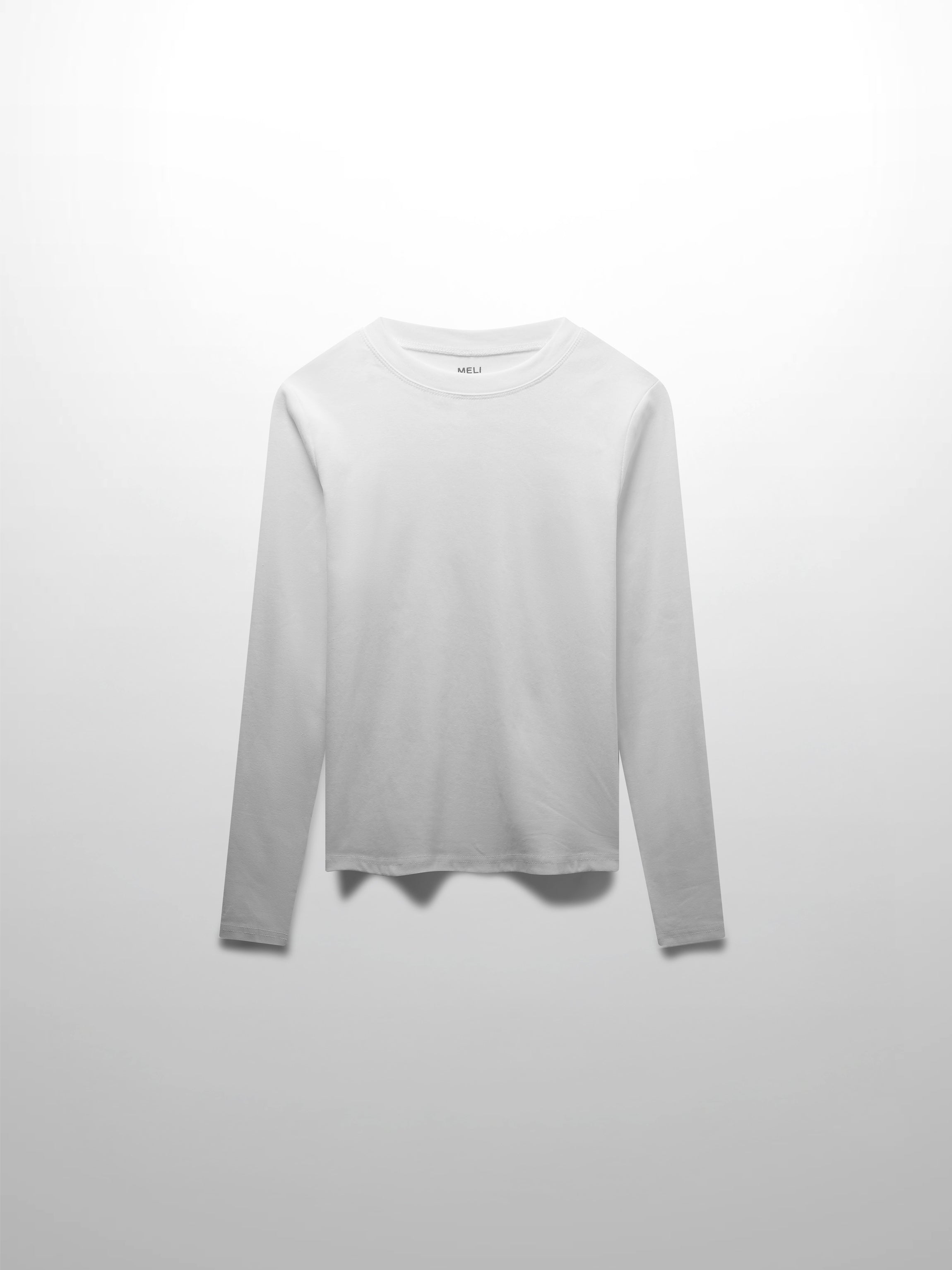 CAMISETA CLÁSICA MANGA LARGA-BLANCO